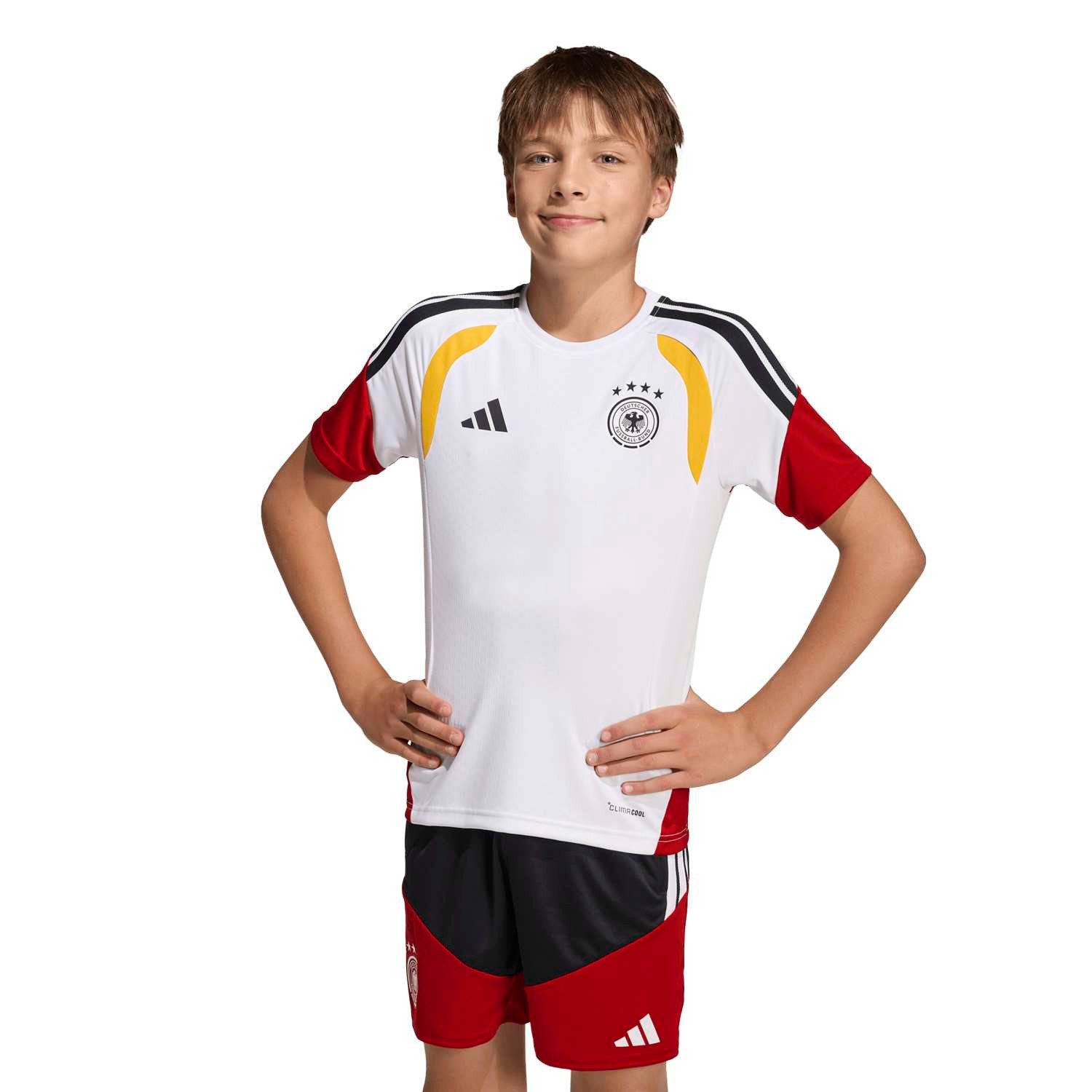 adidas Performance T-Shirt Sport-Shirt Deutschland/Germany 26 Tiro weiss/schwarz/rot Jungen