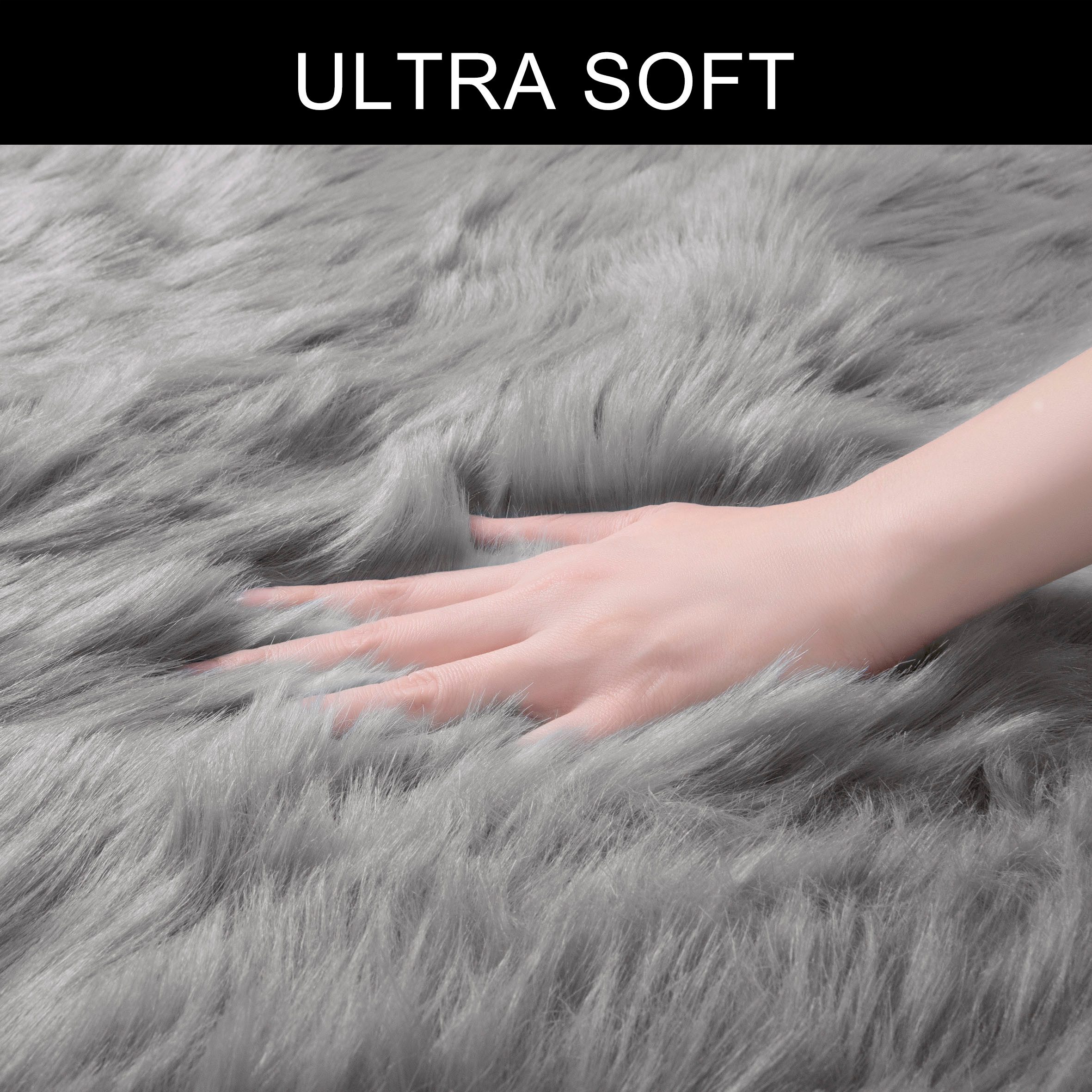 OTTO home Hochflor-Teppich Valeria, Fellteppich, kuschelig, flauschig, fellförmig, Höhe: 60 mm, Kunstfell, weiche Teppiche, Wohnzimmer, Schlafzimmer, Esszimmer