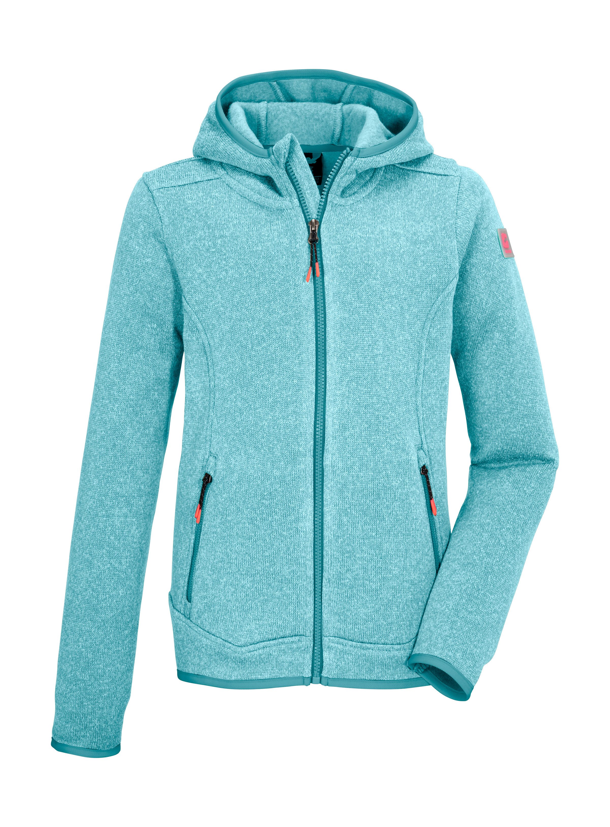Killtec Fleecejacke KOS 174 GRLS KNTFLC JCKT Strickfleecejacke mit Kapuze, Zippertaschen, elastisch, Kinnschutz
