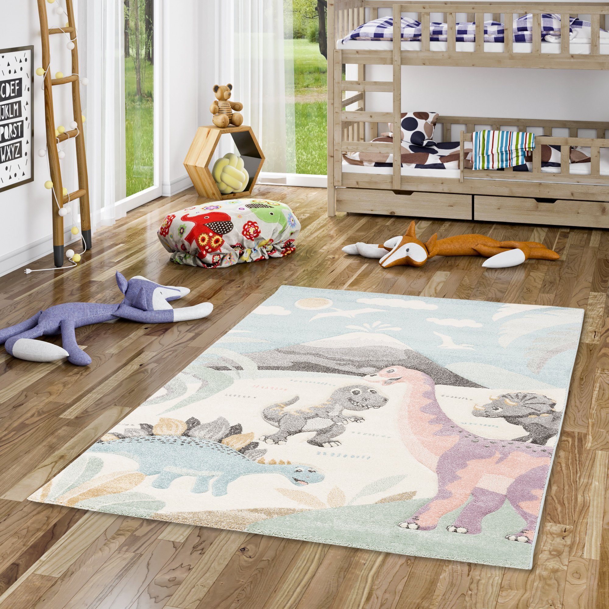 Pergamon Kinderteppich Kinder Teppich Maui Kids Dinowelt, Rechteckig, Höhe: günstig online kaufen