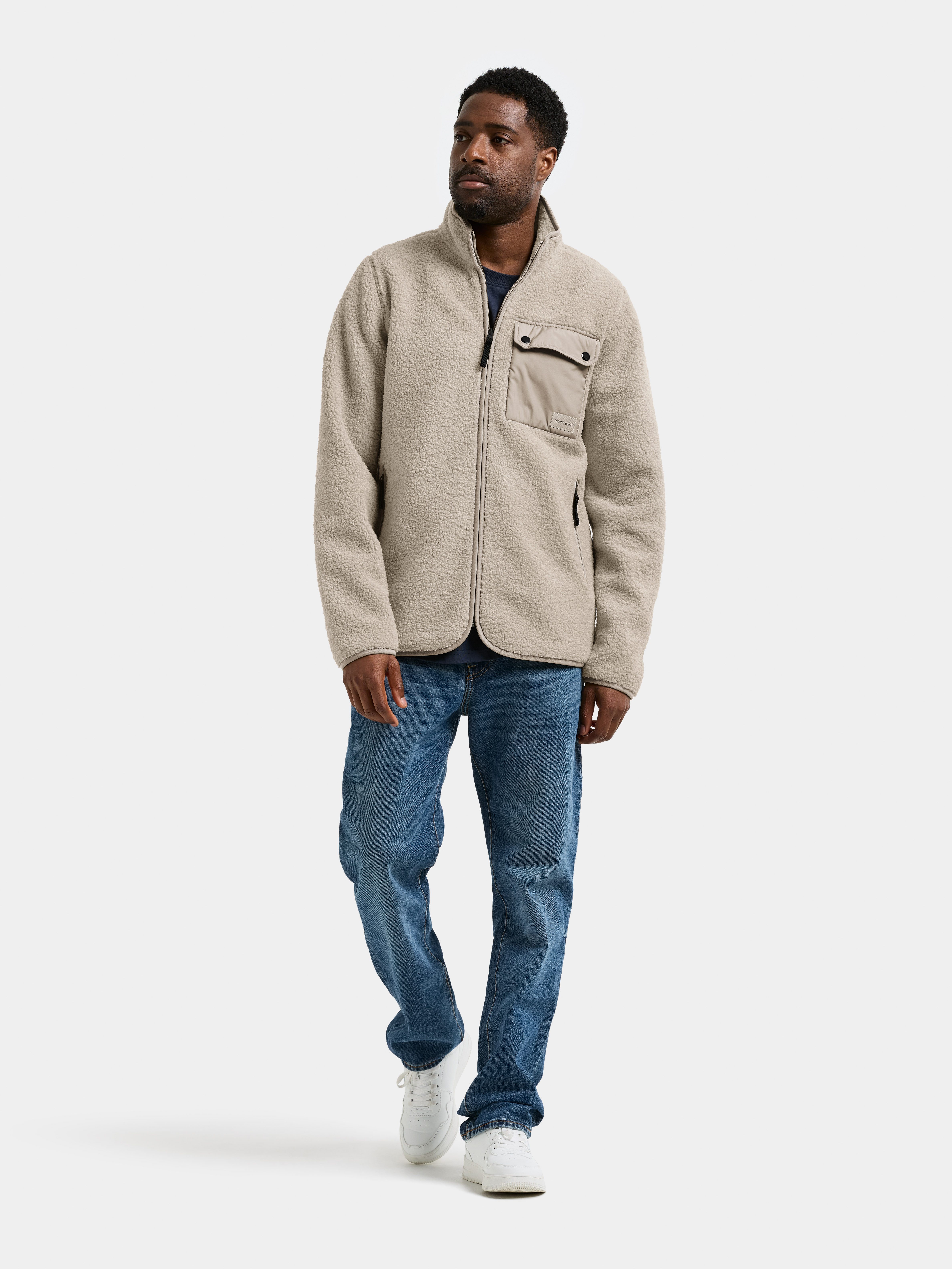 Didriksons Fleecejacke Herren Pile Teddy PETER mit Taschen