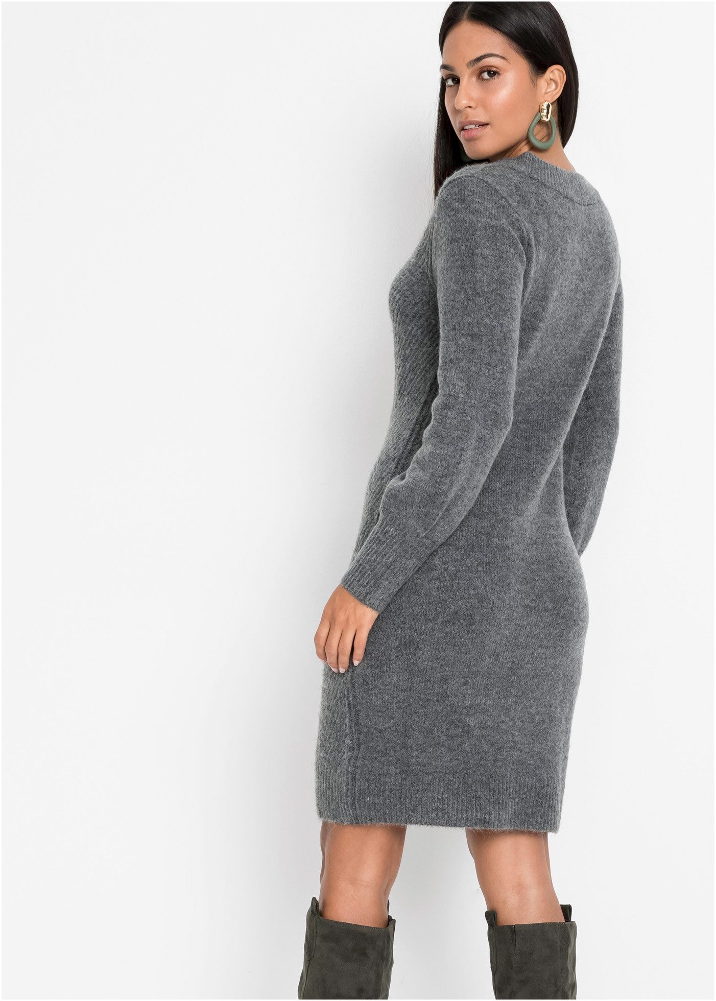 bonprix Strickkleid für besondere Anlässe, elastisches Material, Loose Fit