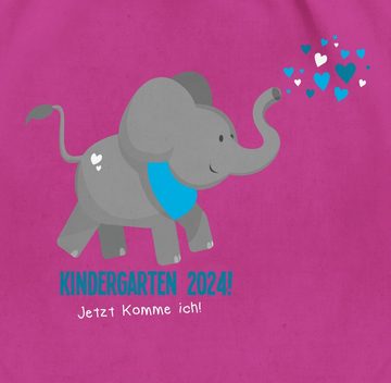 Shirtracer Turnbeutel Kindergarten 2024 süßer Elefant, Hallo Kindergarten