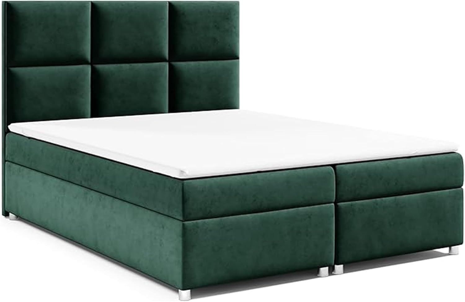 Best for Home Boxspringbett mit Bettkasten Trinity K-13 Bonellfederkern inkl. Komfort Topper (Bonell-Matratze, gepolstertes Kopfteil, Doppelbett versch. Größen, 140x200 160x200 180x200 200x200 cm), Handwerksqualität, TOP Preis-Leistungs-Verhältnis