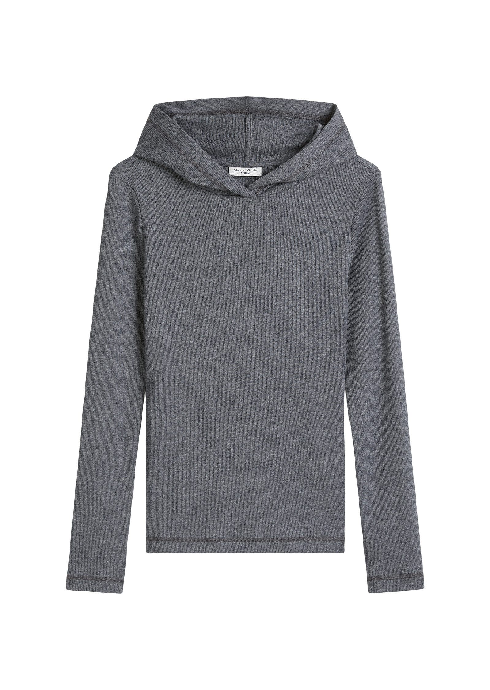 Marc O'Polo DENIM Langarmshirt aus weichem Rippjersey