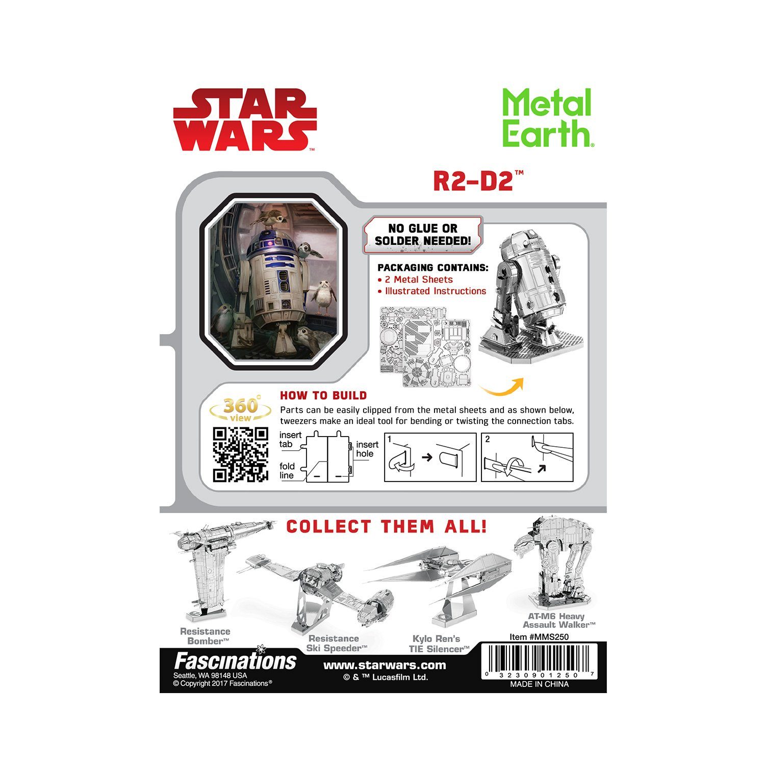 Metal Earth® 3D-Puzzle METAL EARTH R2-D2, Puzzleteile WARS 3D-Bausatz STAR