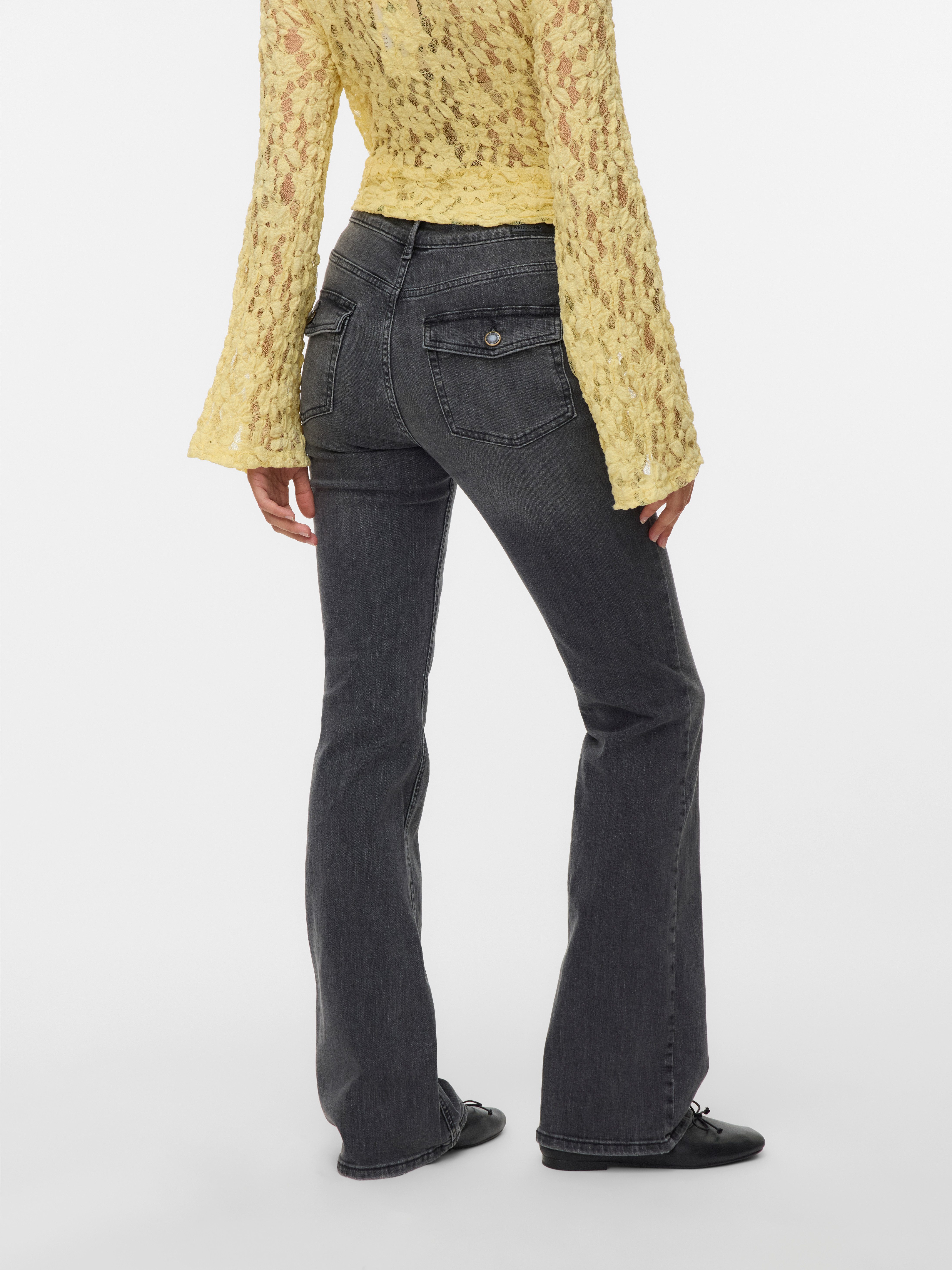 Vero Moda Bootcut-Jeans VMFLASH MR FLARED POCKET JNS RA225 NOOS günstig online kaufen