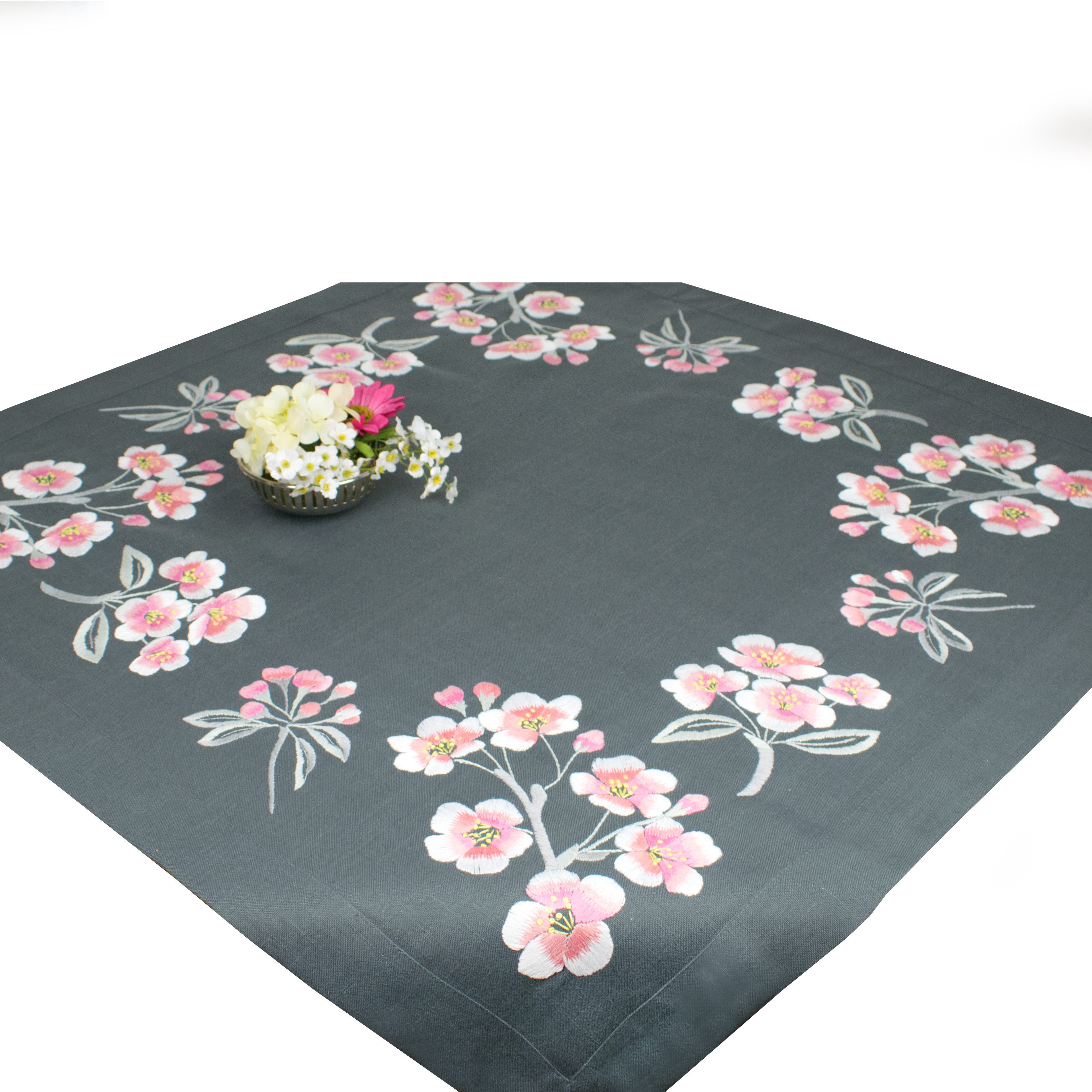 Delindo Lifestyle Kreativset Handarbeits-Stickpackung - Sticken im Spannstich - Blumenstrauß, (1-tlg), Sticktechnik: Spannstich