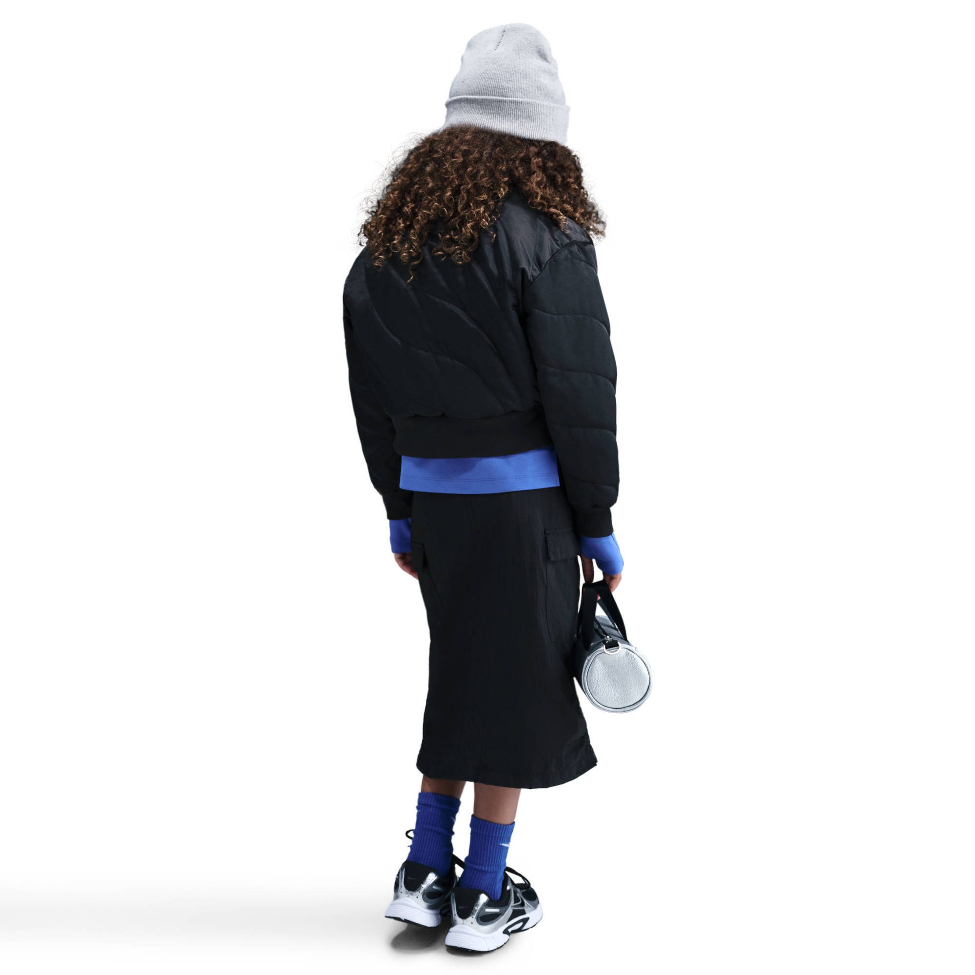 Nike Sportswear Steppjacke G NSW JKT STY STAR für Kinder, mit glänzendem Satin, mit wärmender Füllung