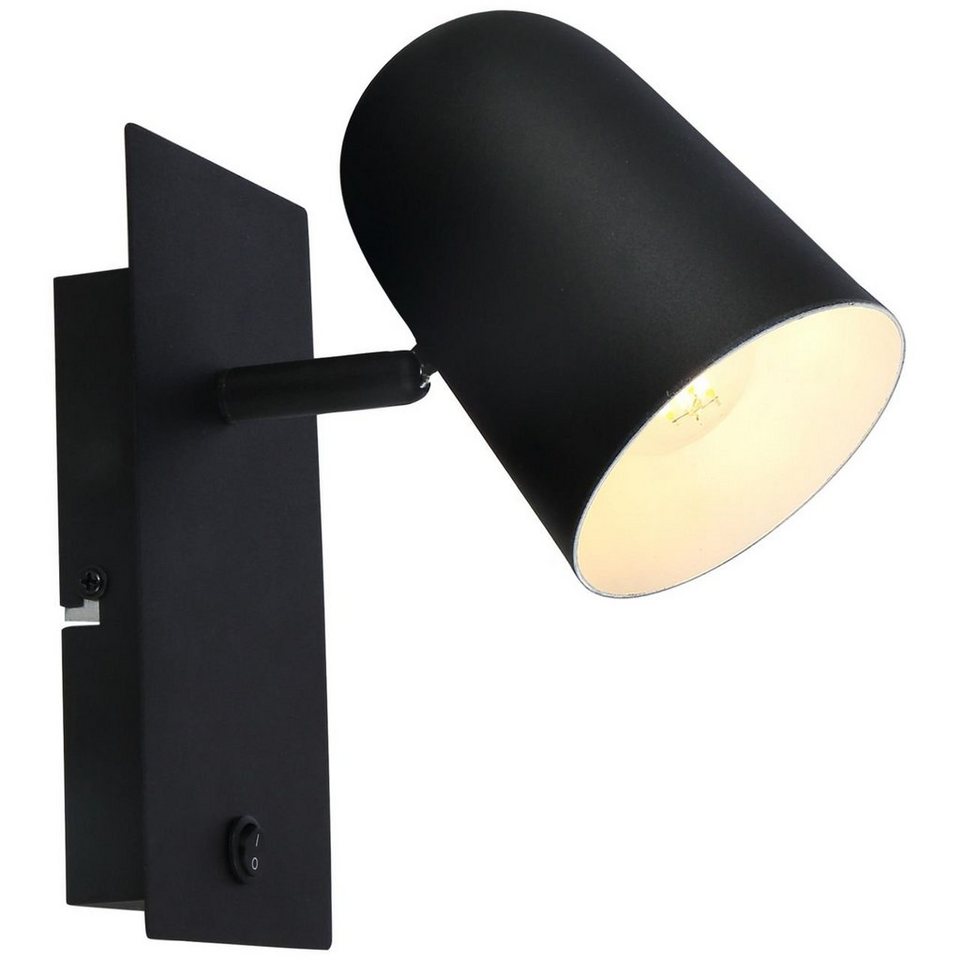 matt Wandspot 18W, E14, Wandleuchte Brilliant 1x schwarz Ayr D45, geeignet Schalter Ayr, Lampe