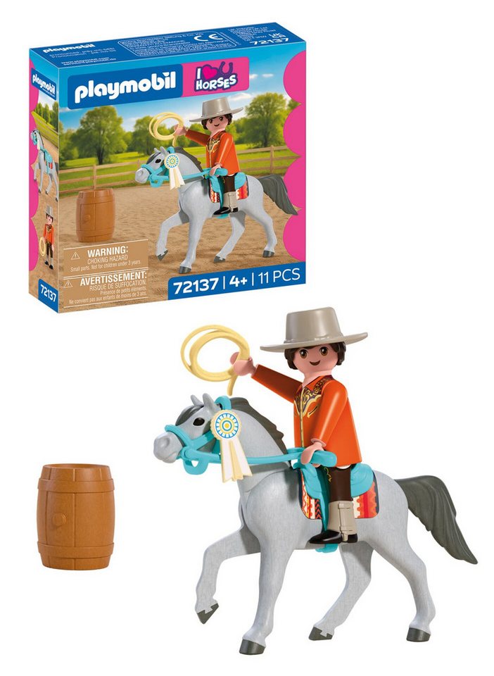 Playmobil® Westernreiten (72137), I Love Horses Konstruktions-Spielset, (11 St), Made in Europe