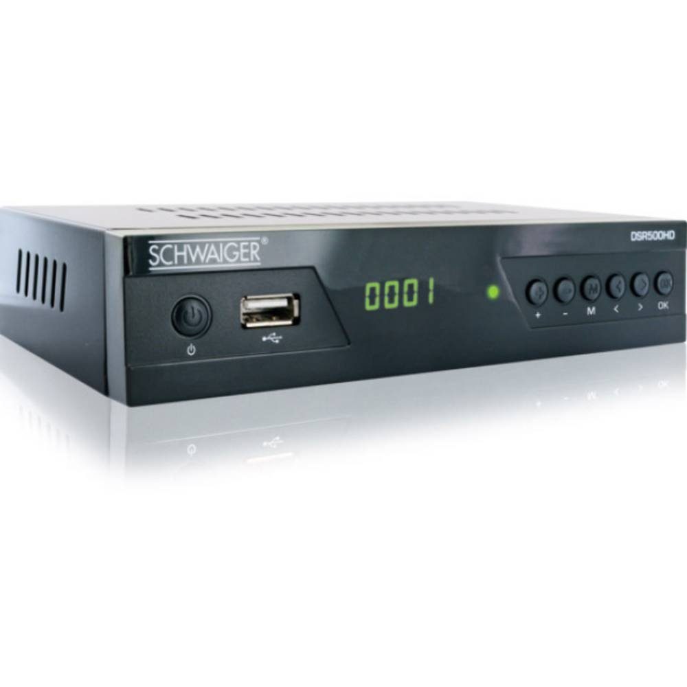 Schwaiger HD-SAT-Receiver DSR500HD SAT-Receiver (Front-USB)