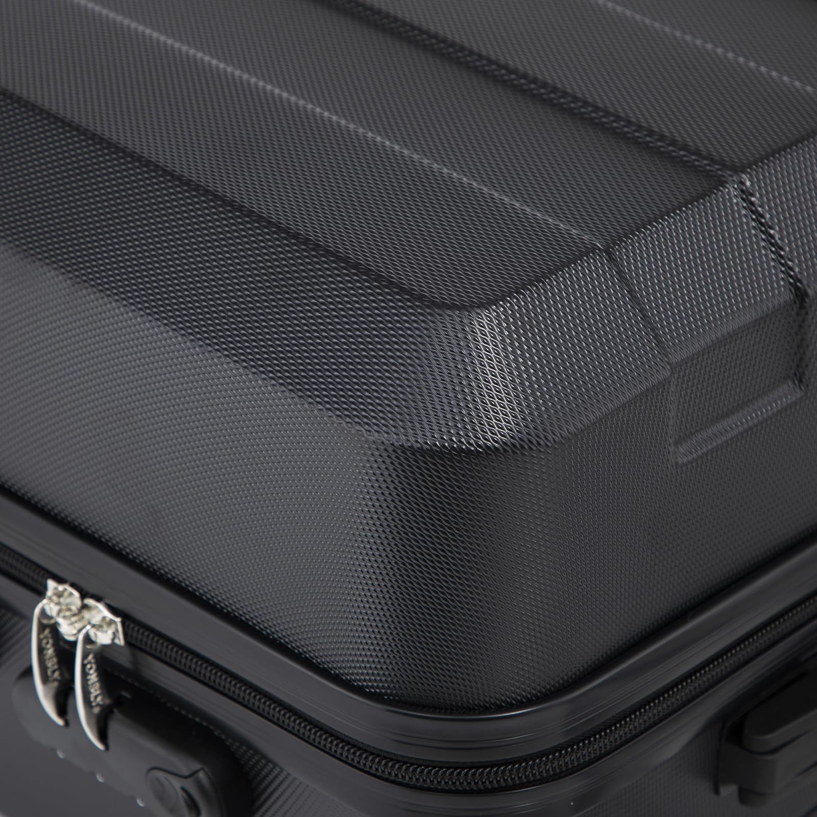 YONSLY Kofferset Reisekoffer Rollkoffer Hartschale für Kurz- und Urlaubsreisen, 4 Rollen, (Spar-Set, 2 tlg., Hartschalen Trolley Set), ABS mit Zahlenschloss, 360°-Rollen und komfortablem Gummigriff