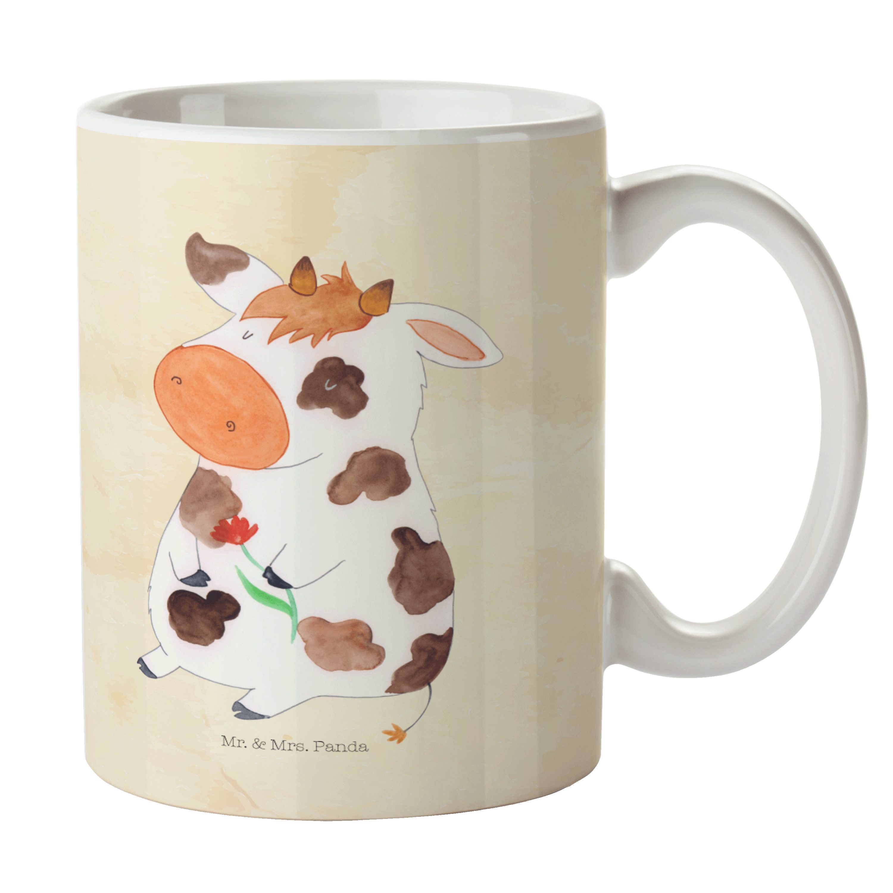 Mr. & Tasse, Landwirt, Panda Kaffeebecher, Landwirtin, Geschenk, - Mrs. Vintage Kuh Keramik Tasse 