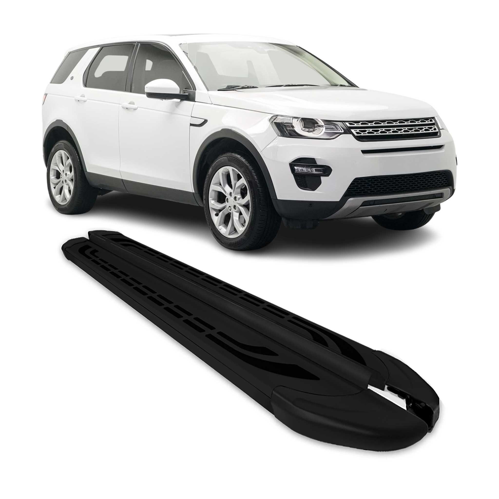 OMAC Kfz-Schmutzfänger Trittbretter für Land Rover Discovery Sport 2014-20 Alu, 2-tlg., Rutschfest, Haltbar, Aerodynamik