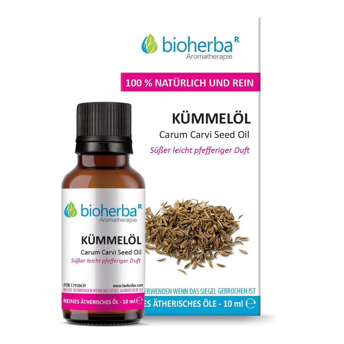 BIOHERBA R Pflege-Set Kümmelöl Carum Carvi Seed Oil Reines ätherisches Öl 10 ml