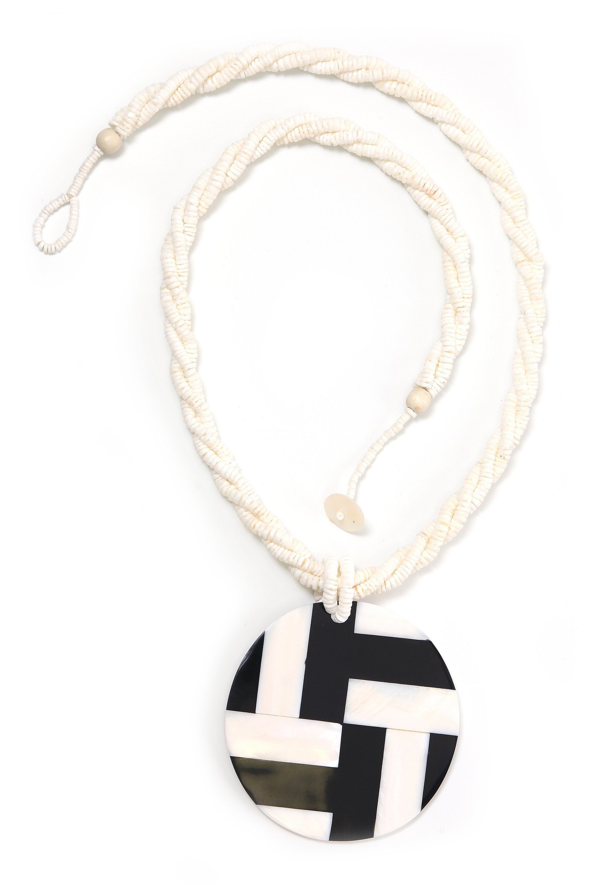 COLLEZIONE ALESSANDRO Lange Kette Nelia, vielen kleine Muschelscheibchen
