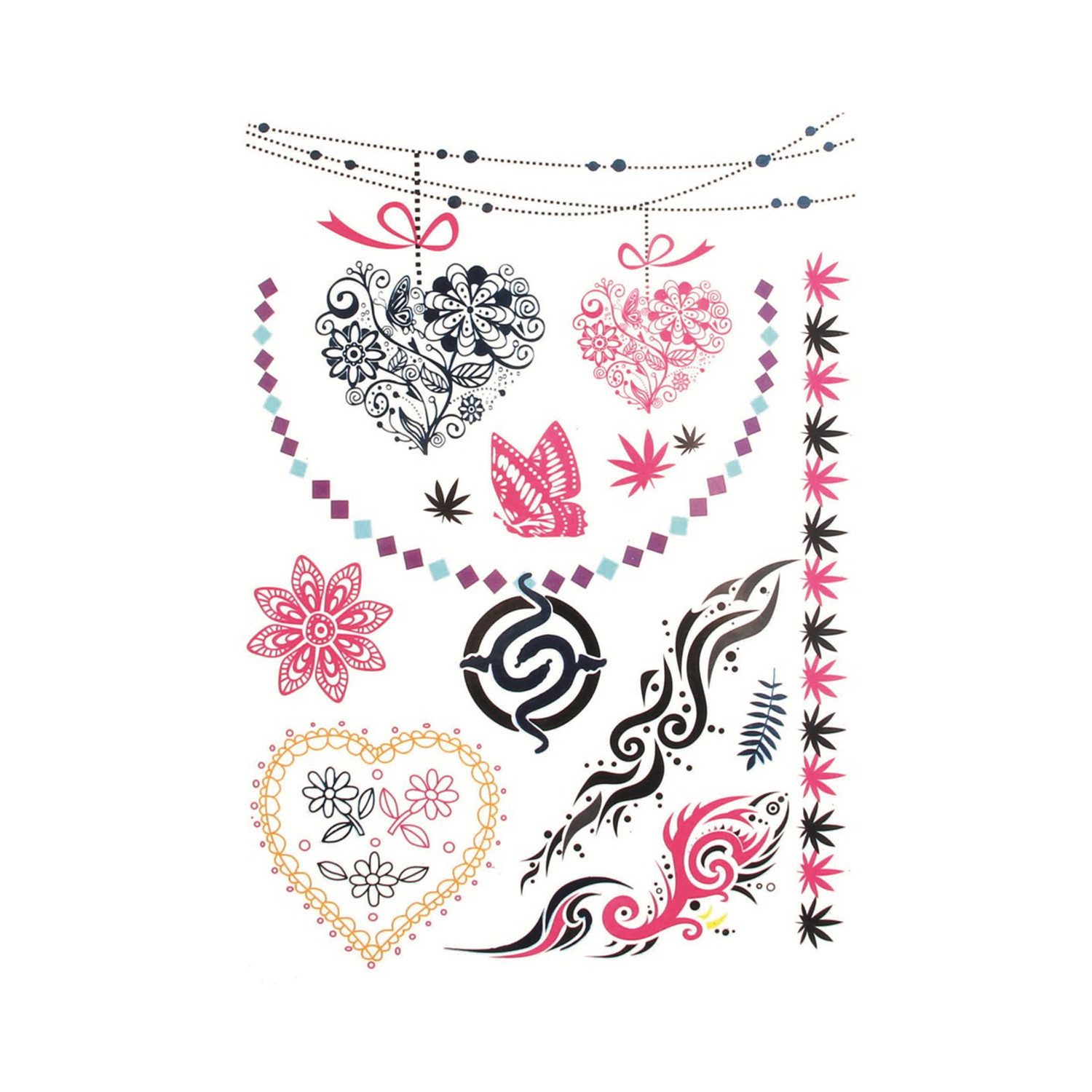 andrea-moden Schmuck-Tattoo Metallic Tattoo Klebetattoo Set