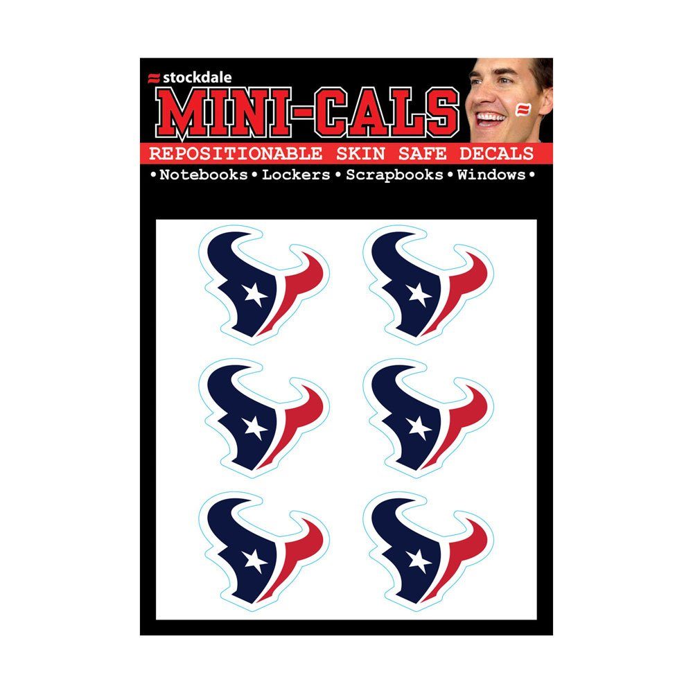 WinCraft Wanddekoobjekt 6er Gesicht Aufkleber 3cm NFL Houston Texans