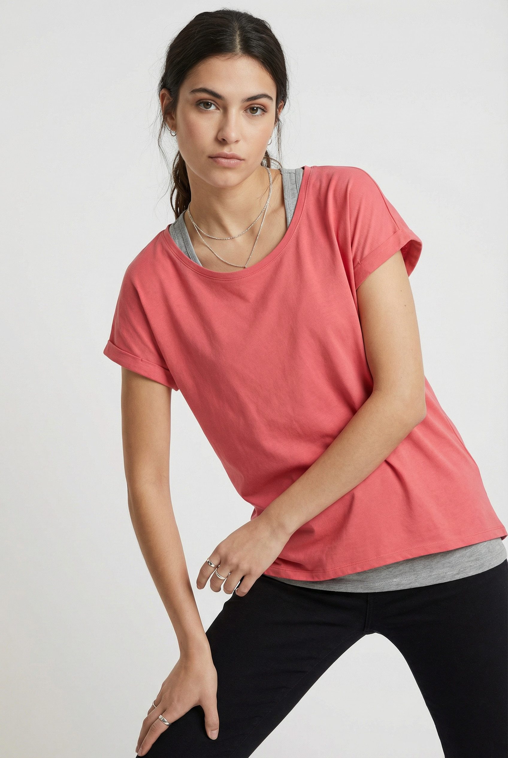 Vila Rundhalsshirt VIDREAMERS NEW PURE T-SHIRT/SU-NOOS Baumwollmischung, regular fit