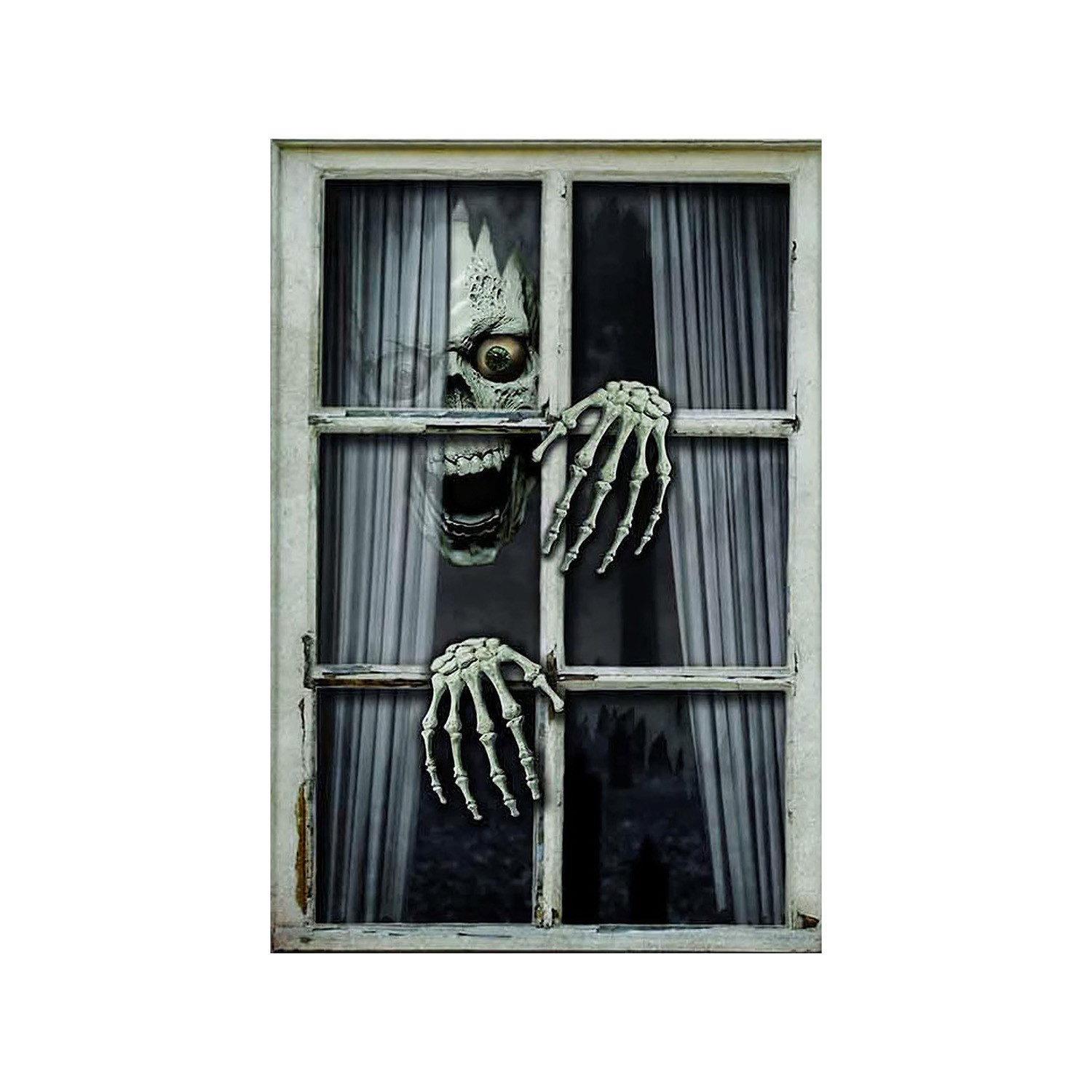 Funny Fashion Dekoobjekt Halloween Skelett Fensterdekoration, Bild 80 x 12 günstig online kaufen