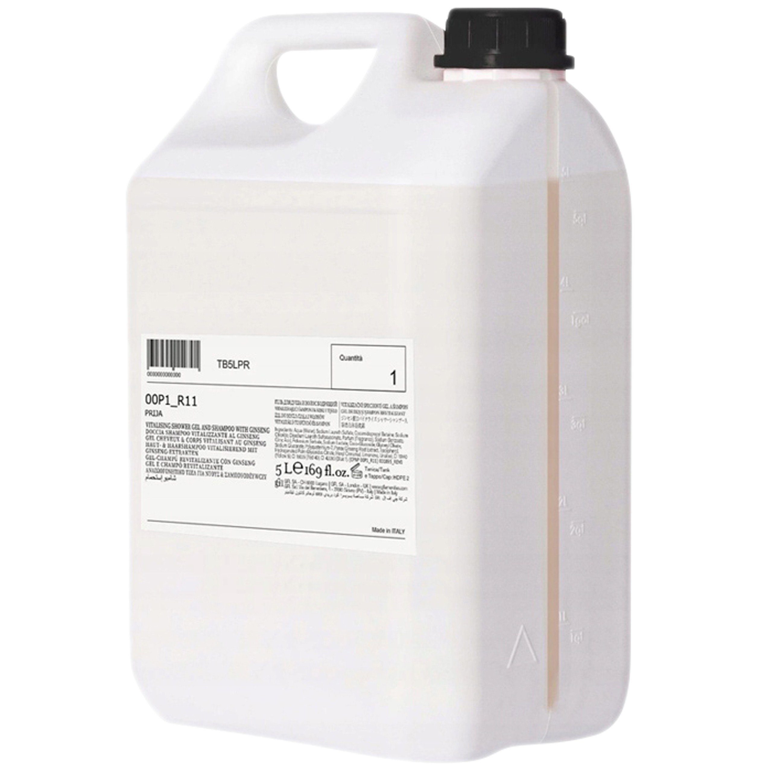 PRIJA Kopfhaut-Pflegeshampoo PRIJA flüssiges Shampoo/Duschgel mit Ginseng, 13-tlg.