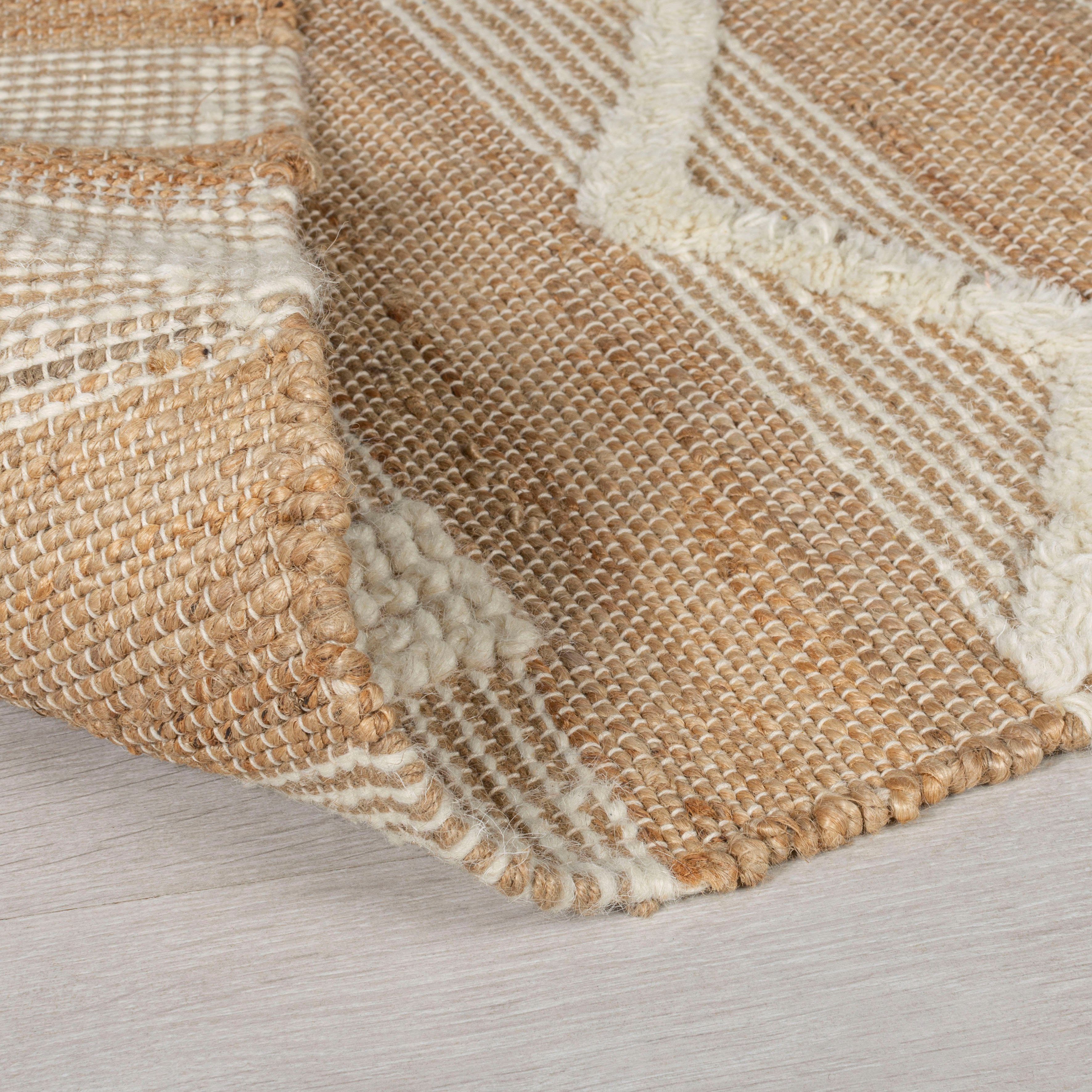 Läufer Medina, FLAIR RUGS, rechteckig, Höhe: Jute, & Teppichläufer aus wie mm, Wolle Naturfasern Boho-Look, 12