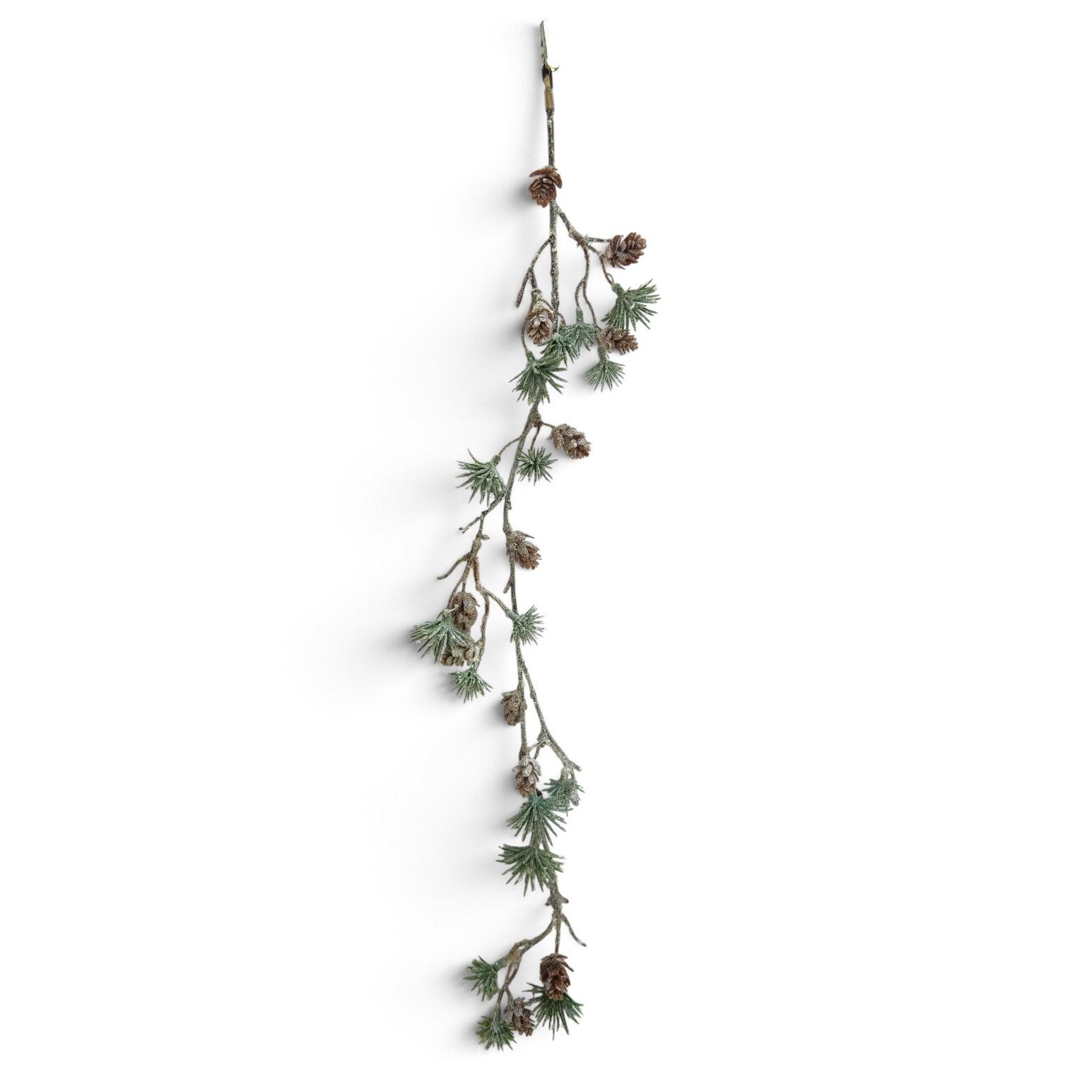 Kunstkranz Künstliche Zederngirlande mit Clip 55cm, Dekogirlande Winterdeko, naninoa GmbH