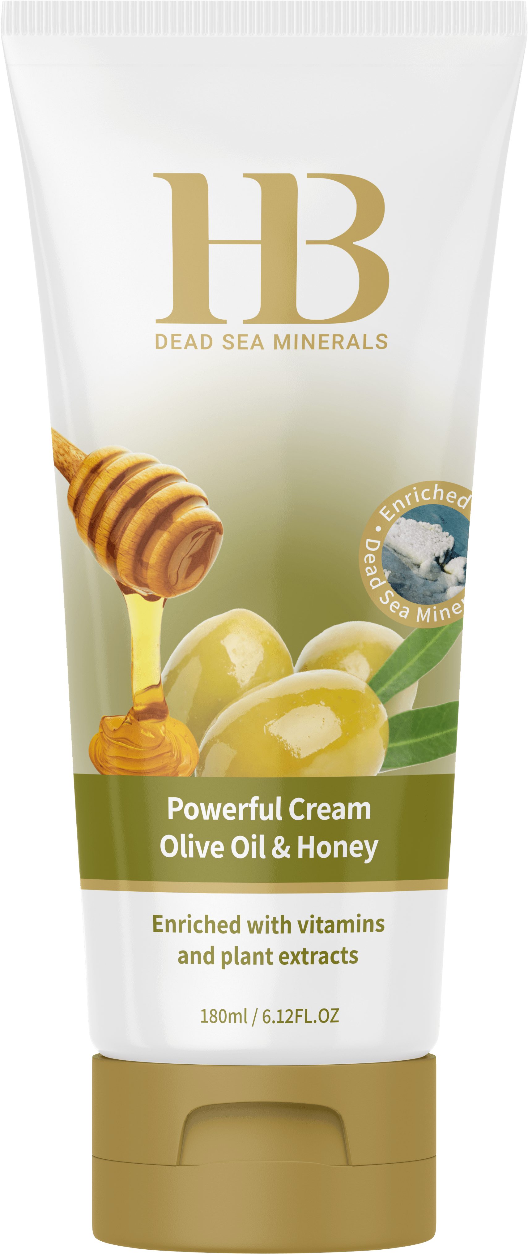 H.B. Dead Sea Minerals Körpercreme Health&Beauty Creme mit Olivenöl, Honig & Totes Meer Mineralien 180ml, 180 ml