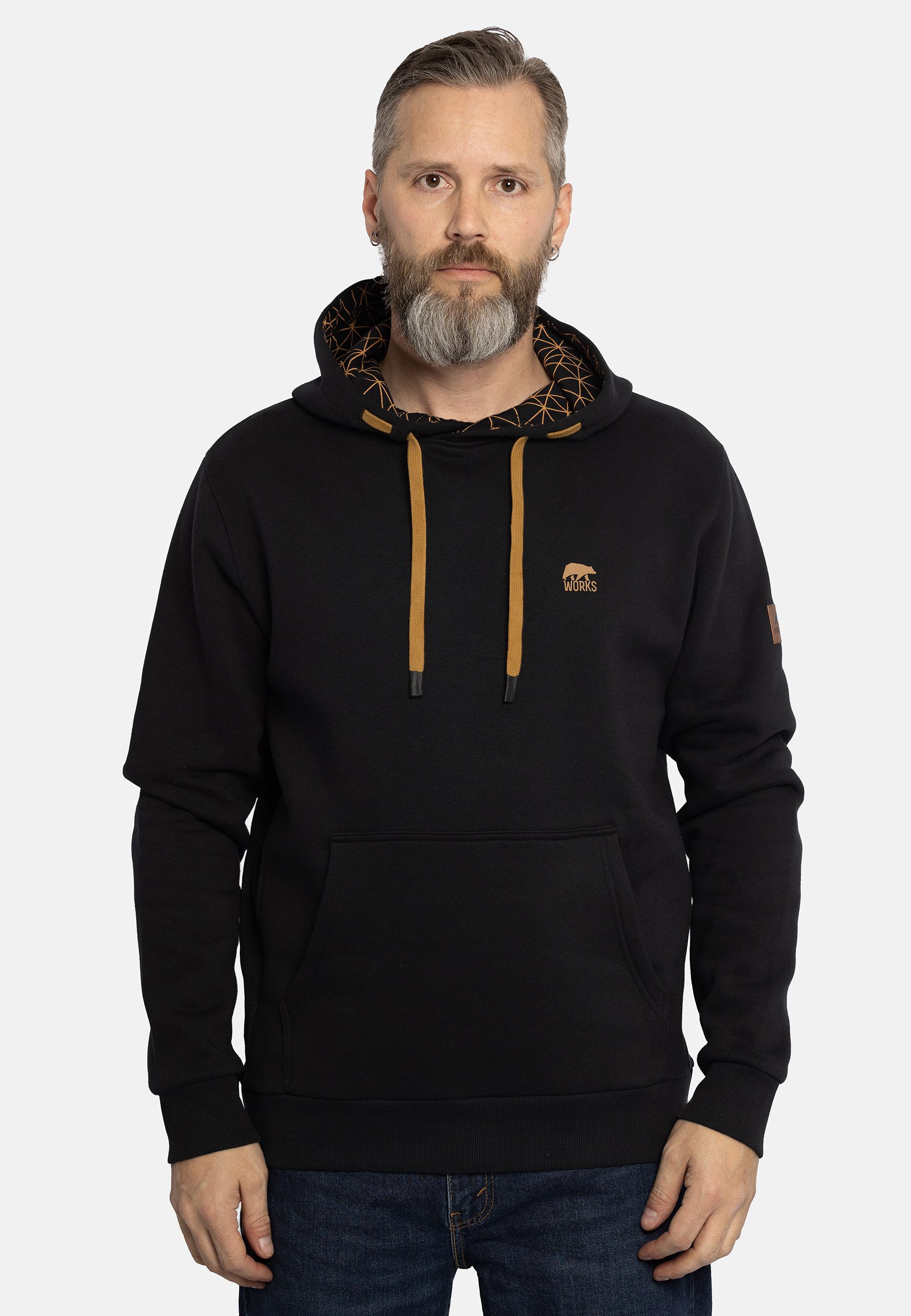 FORSBERG Sweatshirt Hoodie mit kleinem Brustlogo