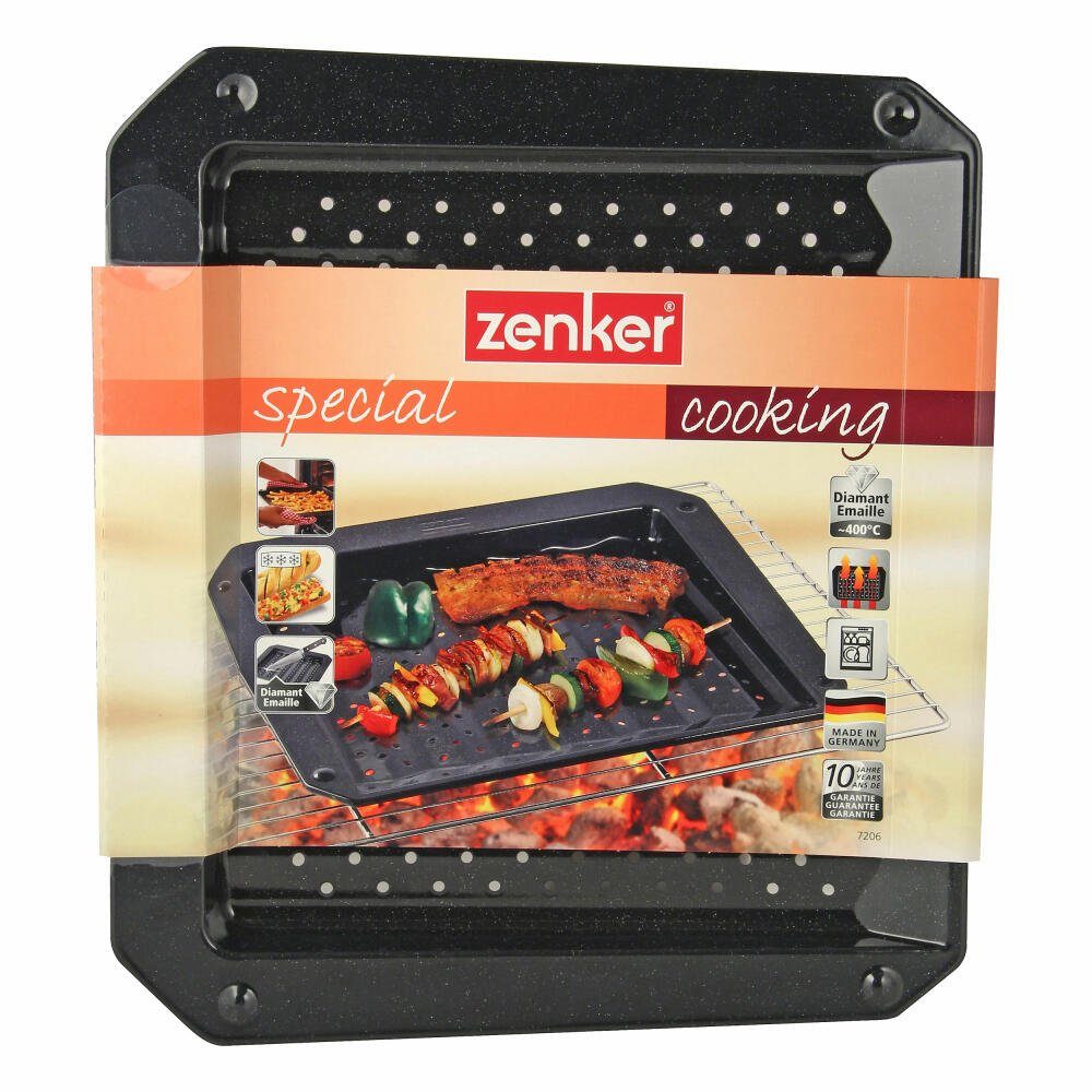 Zenker Ofenschale Special Cooking Grill- und Ofenblech 38 cm, Stahlblech