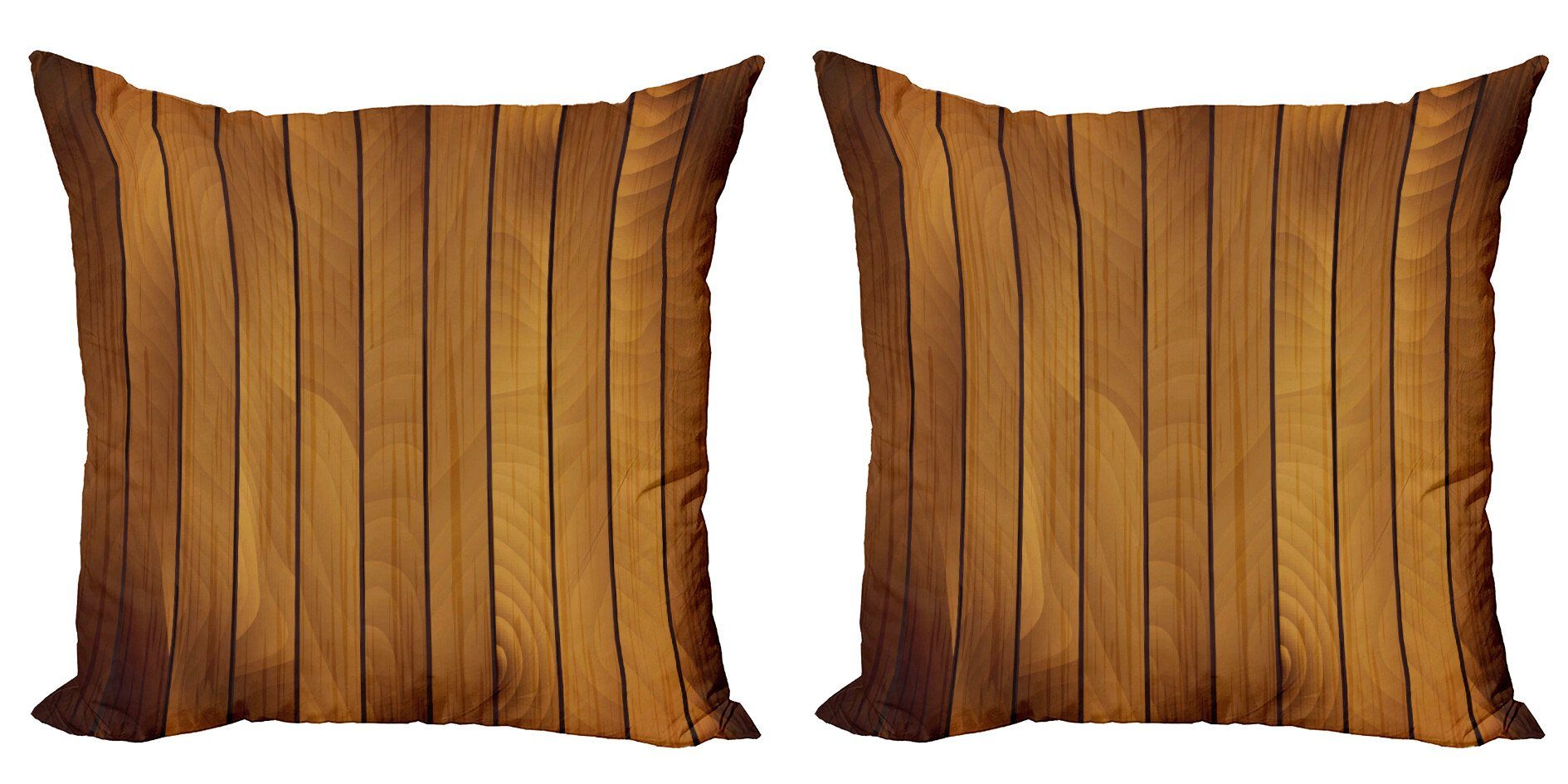 Kissenbezüge Modern Accent Doppelseitiger Digitaldruck, Abakuhaus (2 Stück), Braun Hölzerne Planke Aged Holz