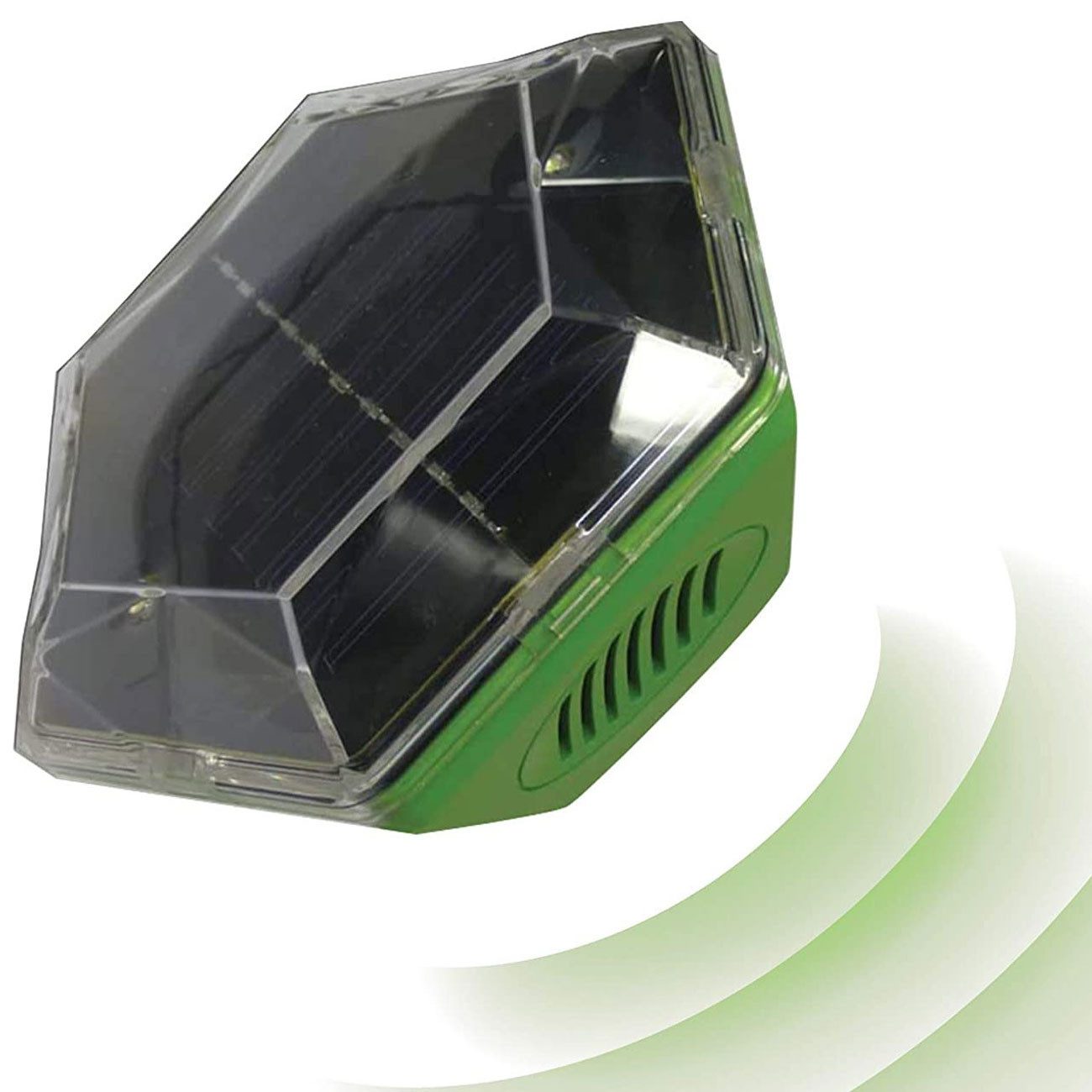 ISOTRONIC Ultraschall-Tierabwehr 2in1 Vogelschreck: Ultraschall & Licht, Solar + Akku, 100-150m², IP43, 1-tlg., Kann auch Kleintiere abschrecken