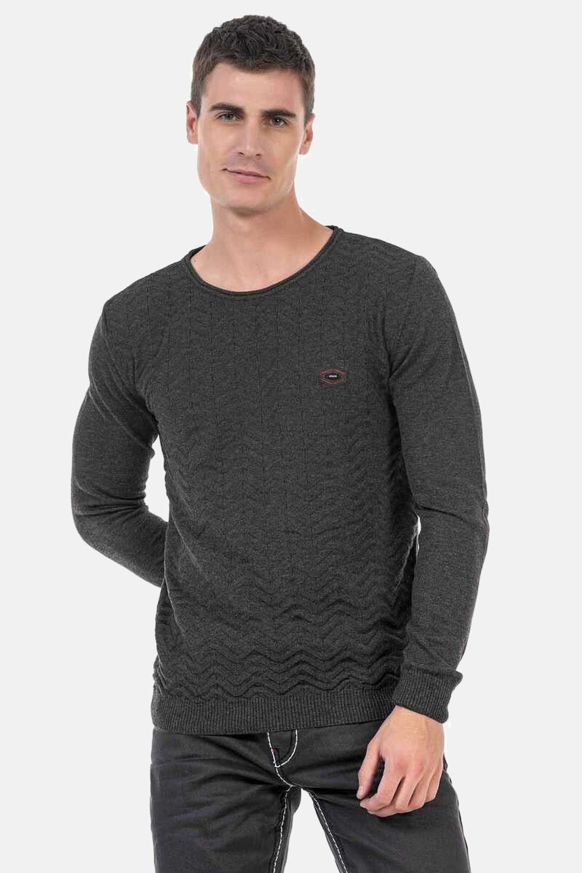 Cipo & Baxx Rundhalspullover Pullover mit günstig online kaufen