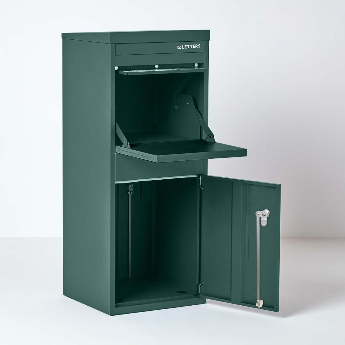 Smart Parcel Box Paketbriefkasten Großer Paketbriefkasten, Entnahme hinten & vorne, grün