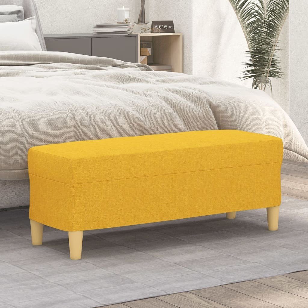 vidaXL Sitzbank Sitzbank Hellgelb 100x35x41 cm Stoff