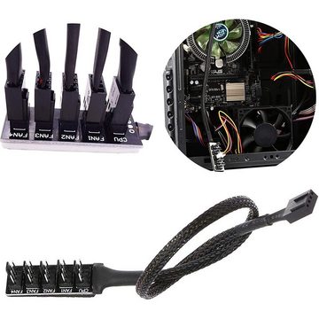 GelldG Computer-Kühler 4-Pin PWM-Lüfternabe, 4-Pin-Anschluss für CPU-Lüfter