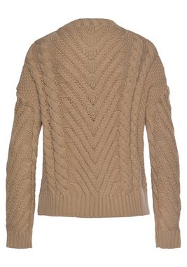 LASCANA Stehkragenpullover mit aufwendigem Strickmuster