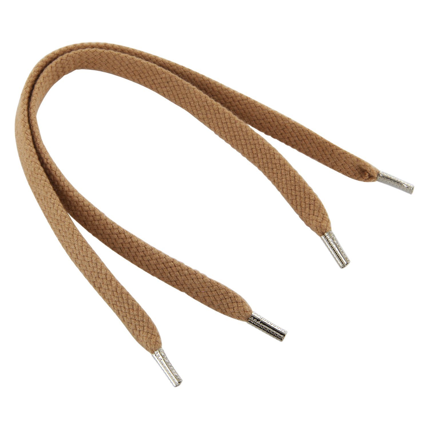 Rema Schnürsenkel Rema Schnürsenkel Camel - flach - ca. 6-7 mm breit für Sie nach Wunschlänge geschnitten und mit Metallenden versehen