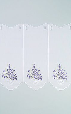 Scheibengardine Lavendeltopf, LYSEL®, (1 St), halbtransparent, HxB 45x96cm