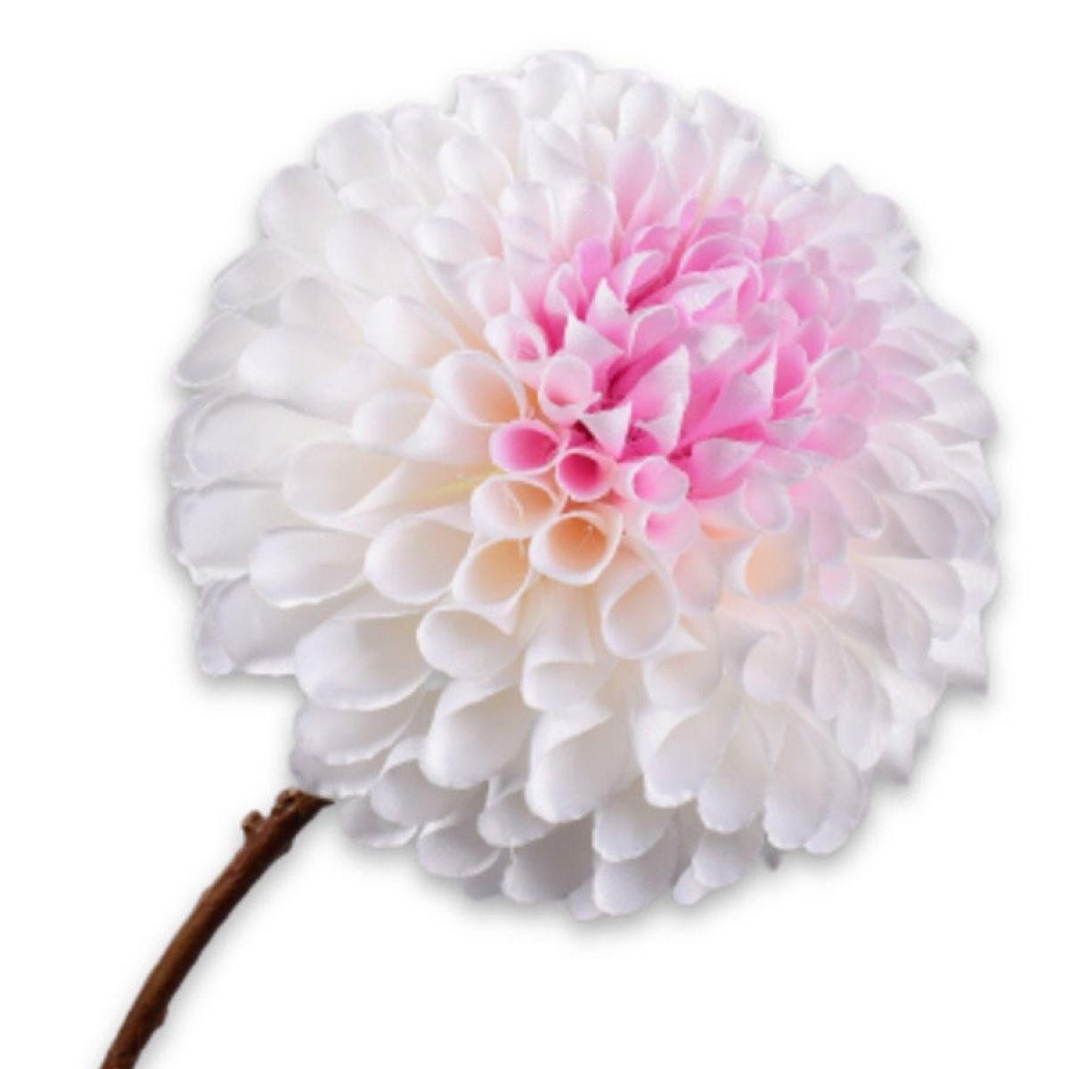 Künstliche Zimmerpflanze Seidenblume Dahlie Weiß Rosa (64cm), SILK-KA