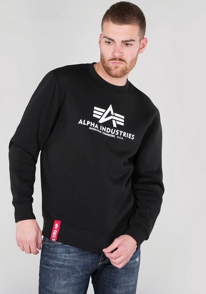 Alpha Industries Sweatshirt Basic Sweater, Trageangenehmer Materialmix
