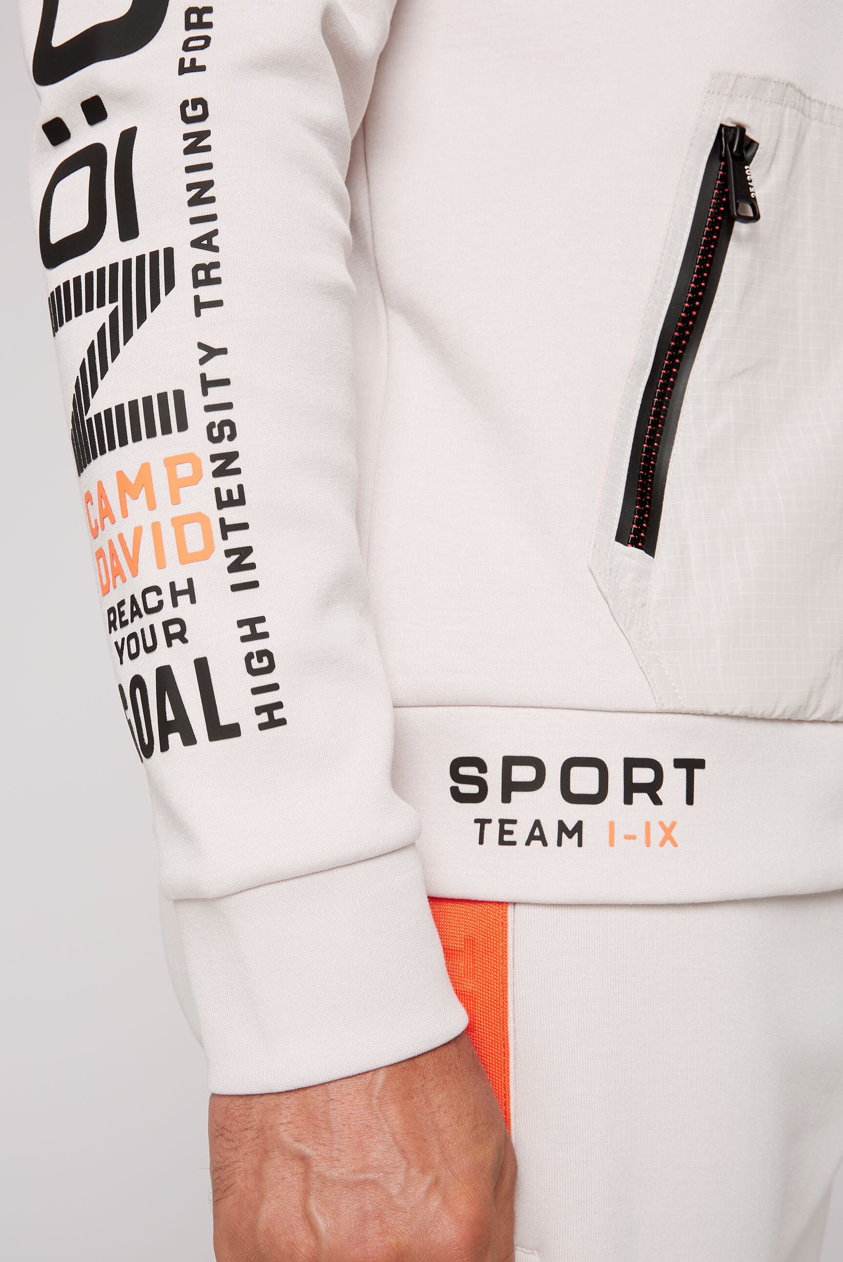CAMP DAVID Kapuzensweatjacke mit Baumwolle