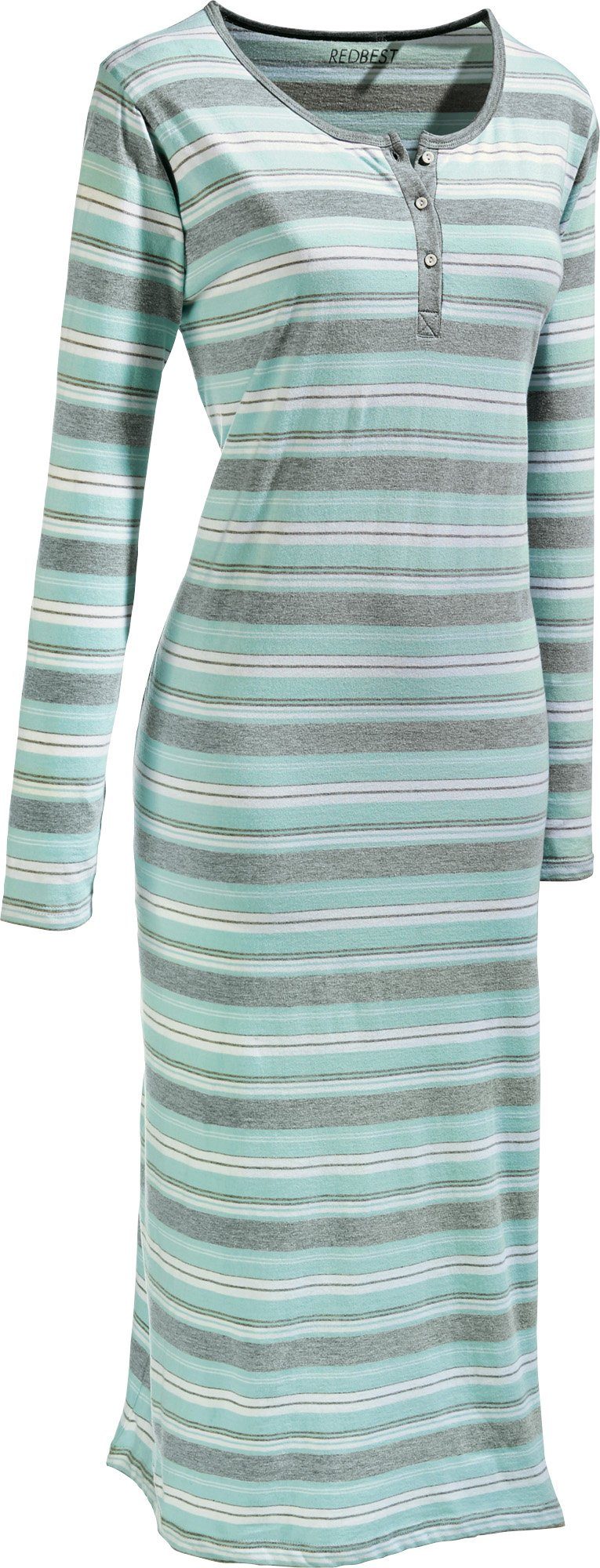 REDBEST Nachthemd Damen-Nachthemd Single-Jersey Streifen günstig online kaufen