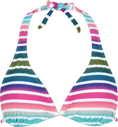 Naturana Triangel-Bikini-Top Ice pop, mit herausnehmbarer Schale, mit Multicolor-Streifen