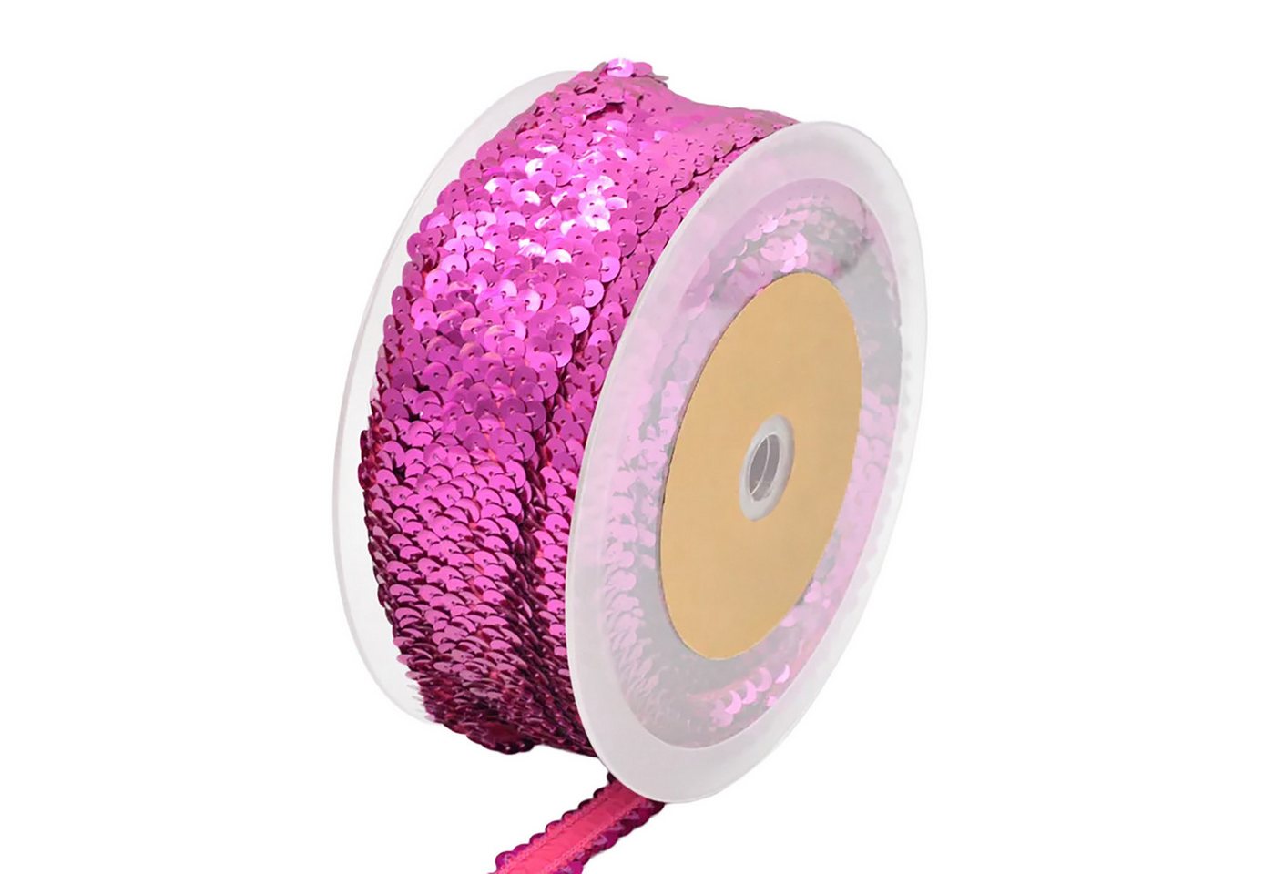 Thumbnail - maDDma Bastelband Paillettenband ab 1m Meterware 30mm elastisches Paillettenborte, magenta