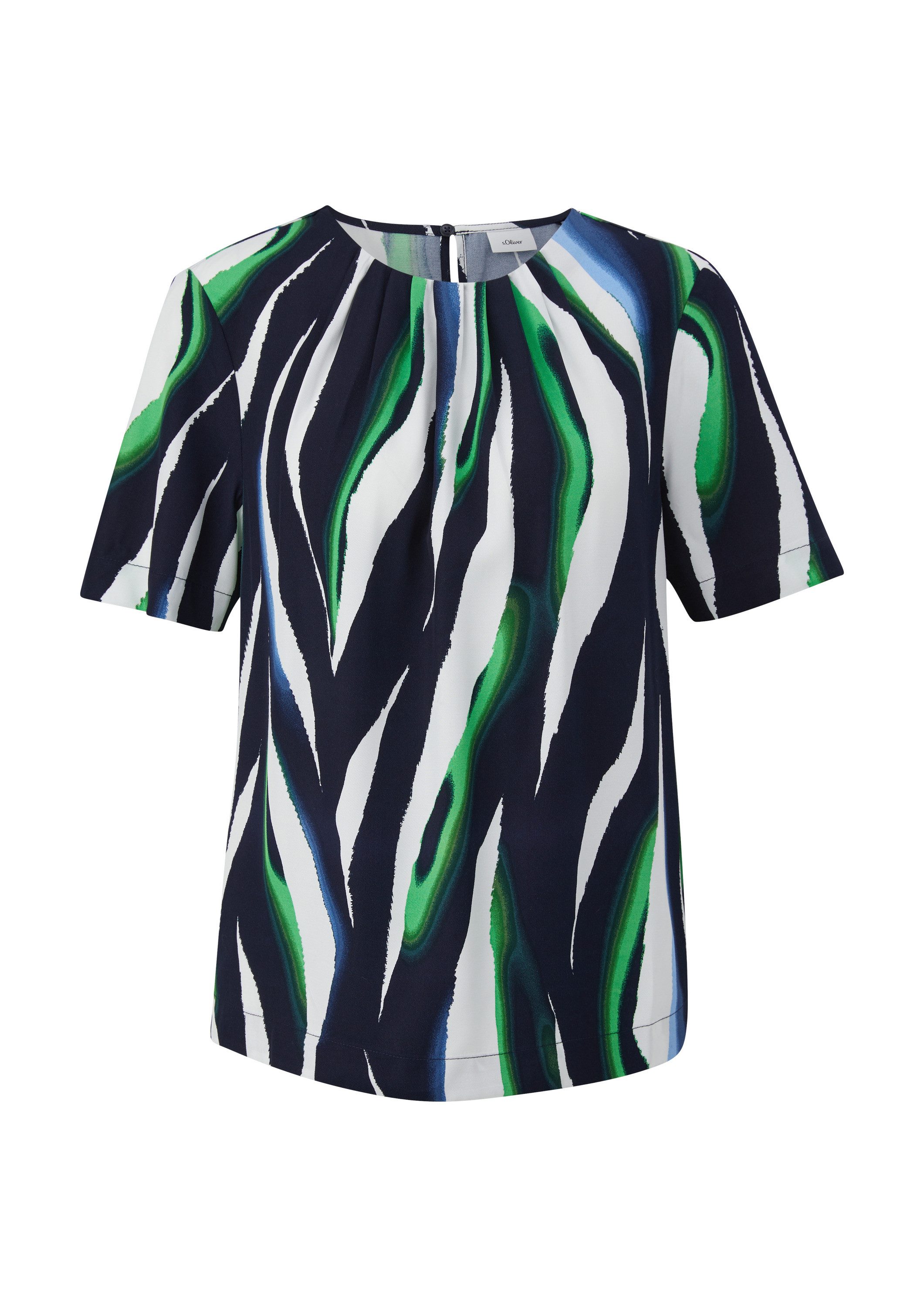 s.Oliver Kurzarmbluse Bluse Bluse aus Viskosemix günstig online kaufen