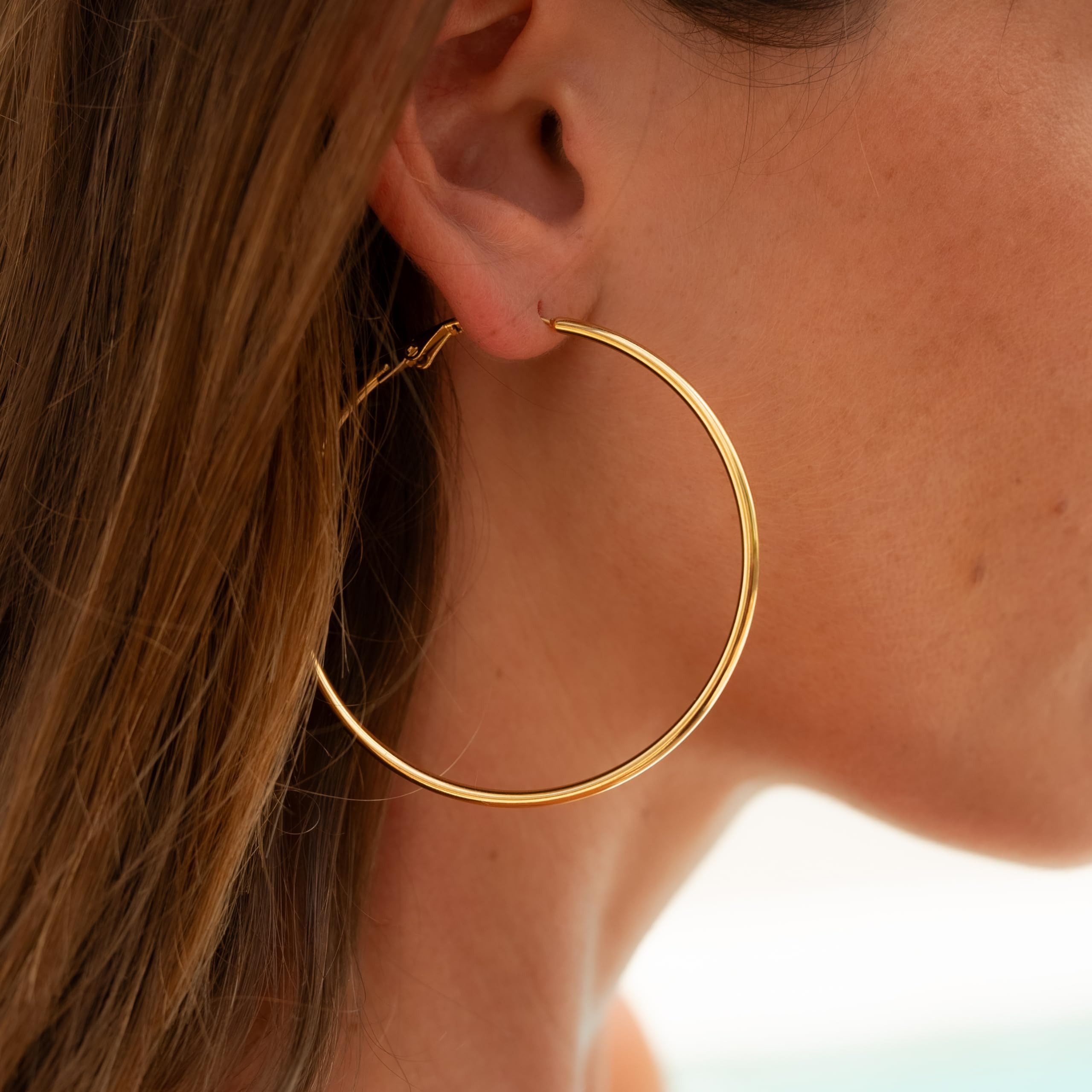 Made by Nami Paar Creolen Gold Ohringe Damen aus Edelstahl Wasserfester Sch günstig online kaufen