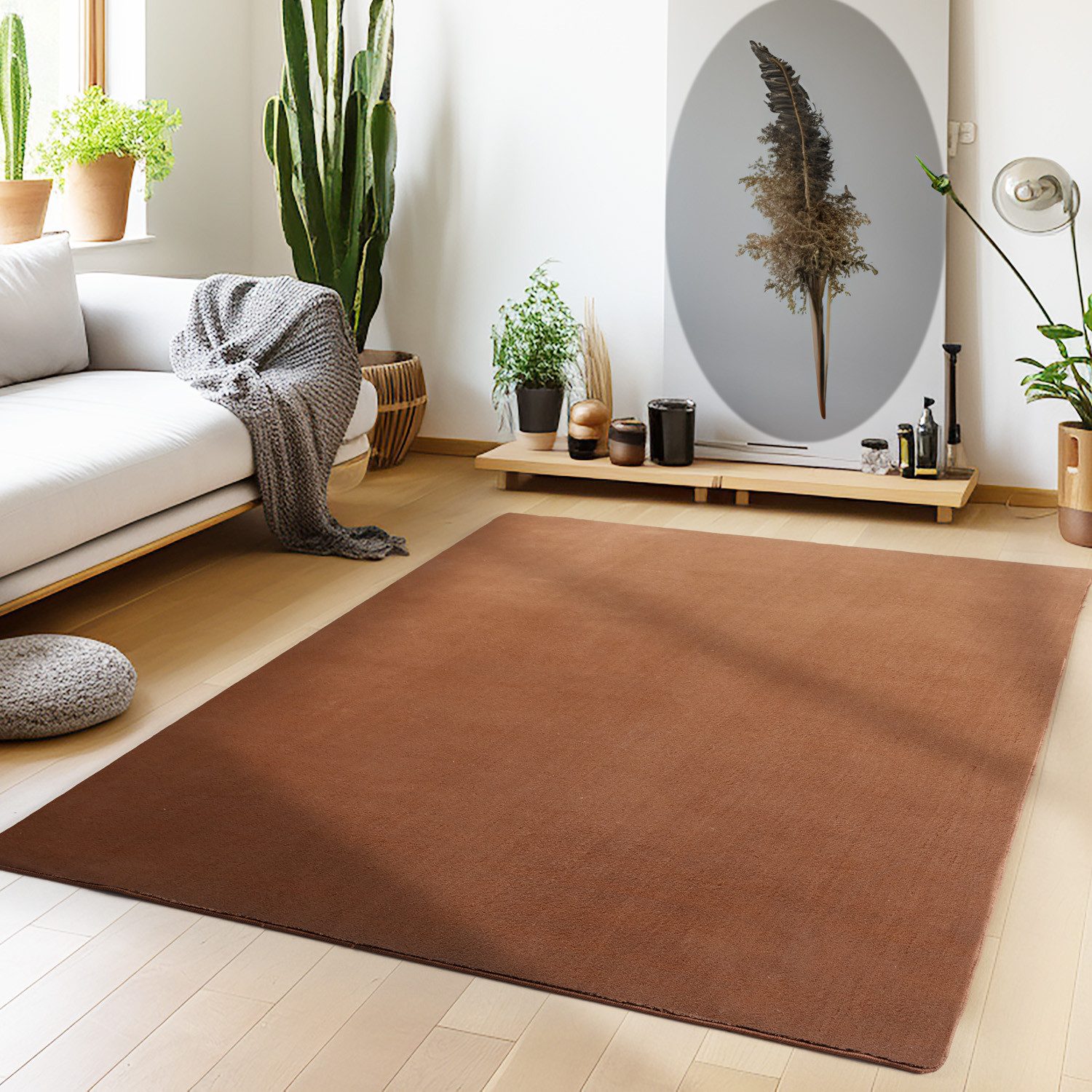 Teppium Teppich Unicolor - Einfarbig, Rechteckig, günstig online kaufen