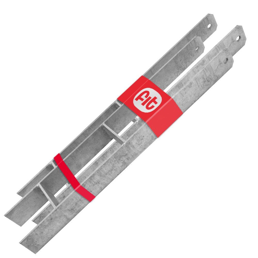 Wickey H-Pfostenanker MasterLock 9x9 cm - Bodenanker, für Wickey Fit-Serie, Einbetonieren + Verschraubung, (2-St)